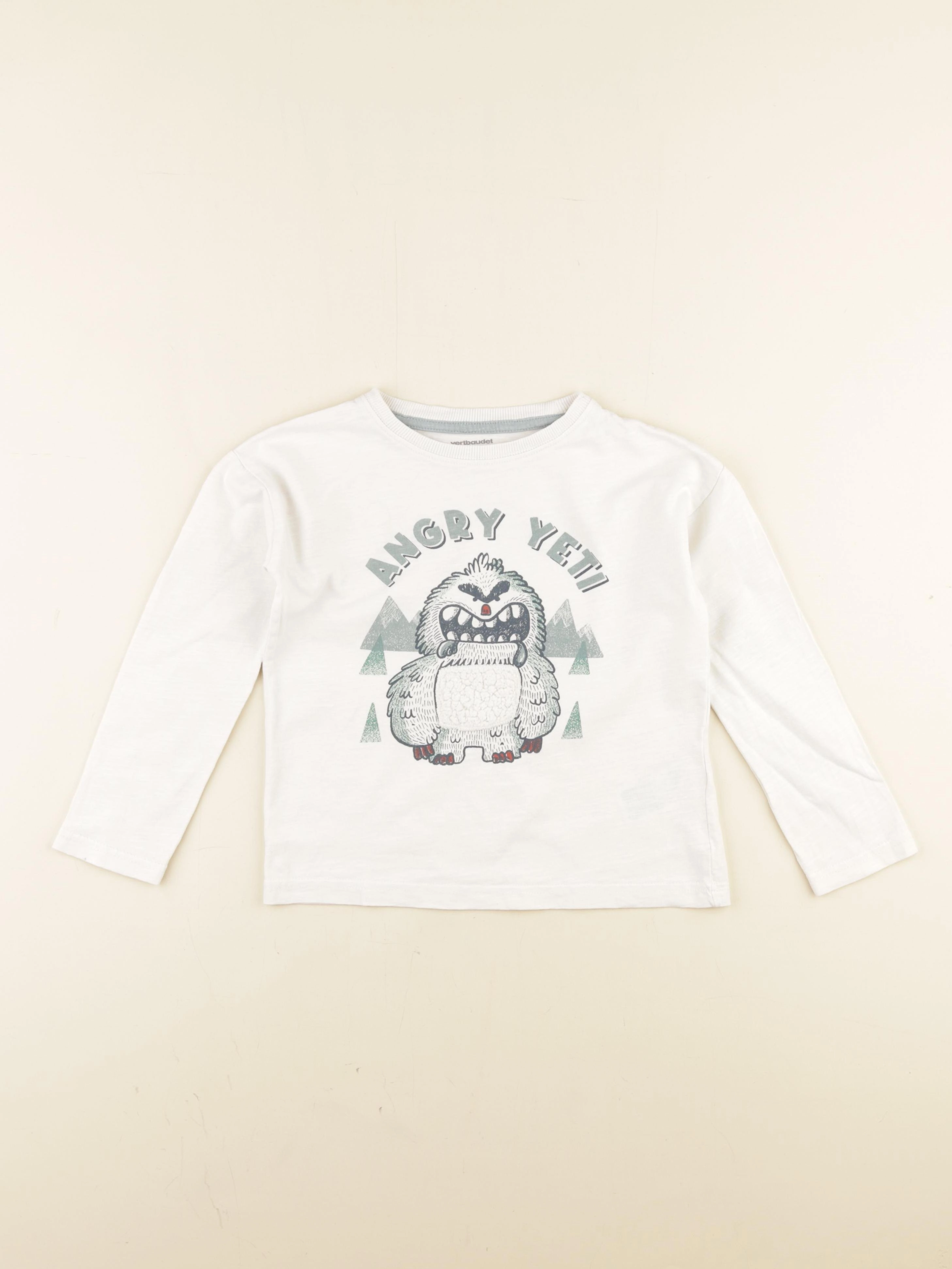 Vertbaudet - tee-shirt blanc - 5 ans