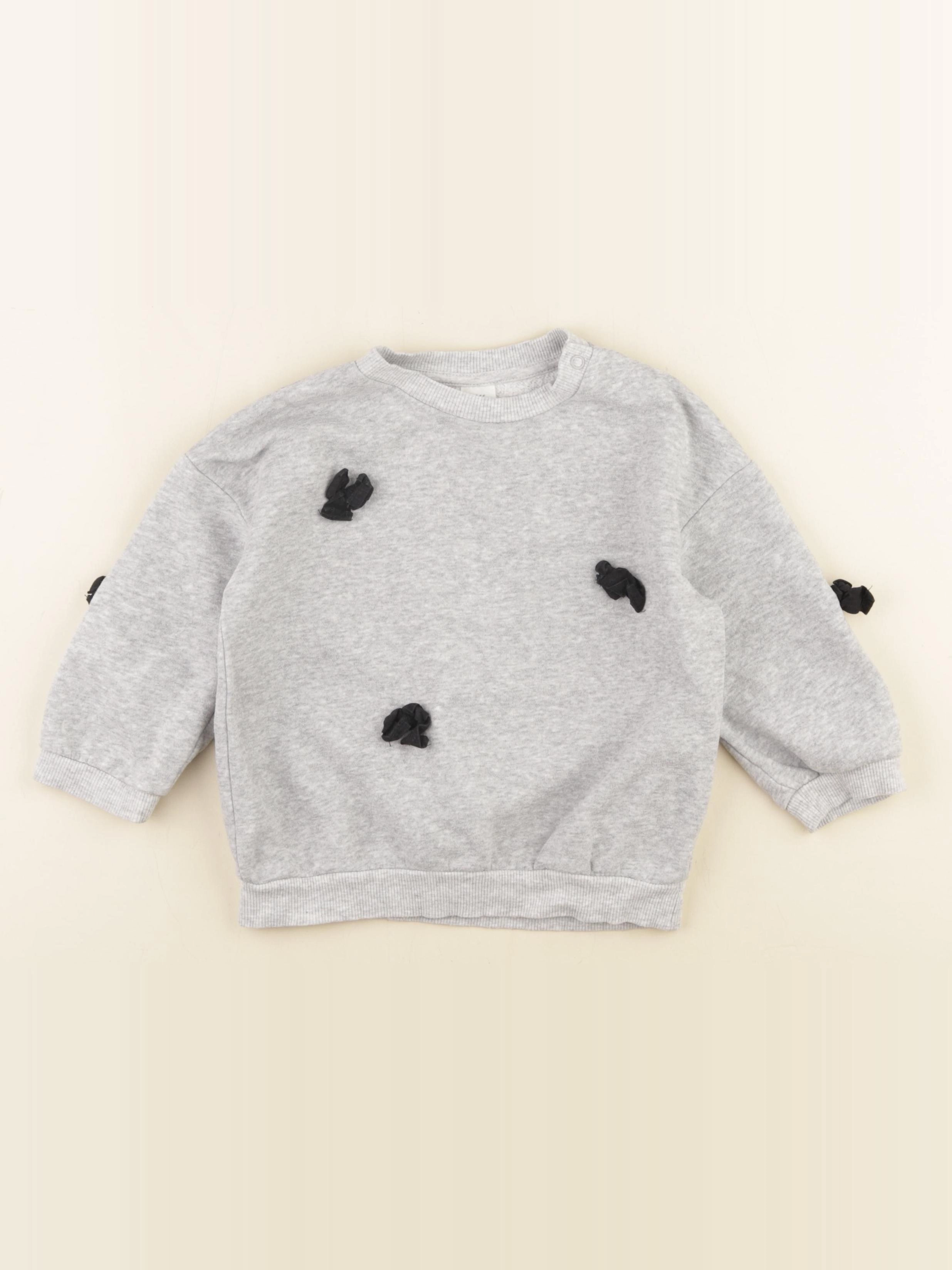 H&M - sweat gris - 18/24 mois