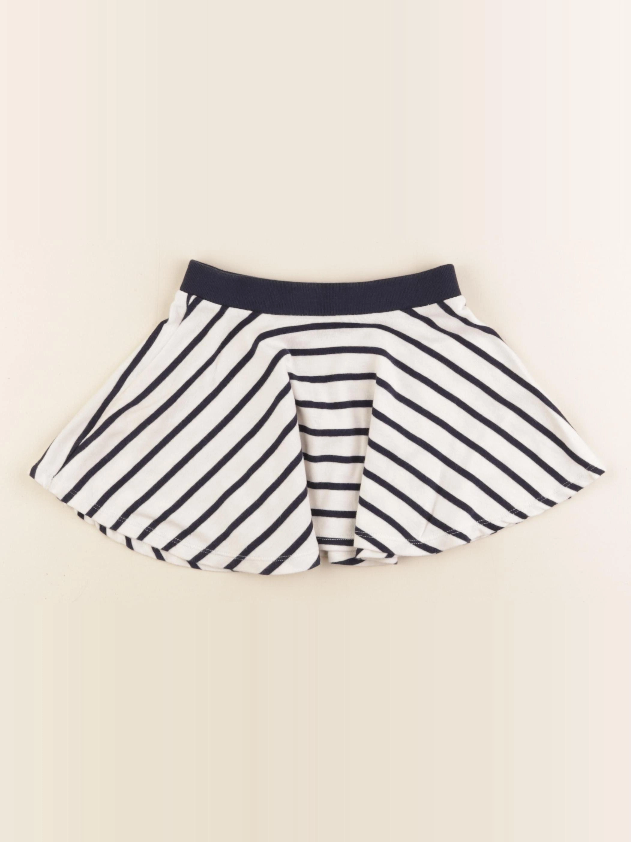 Petit Bateau - jupe blanc, bleu - 4 ans