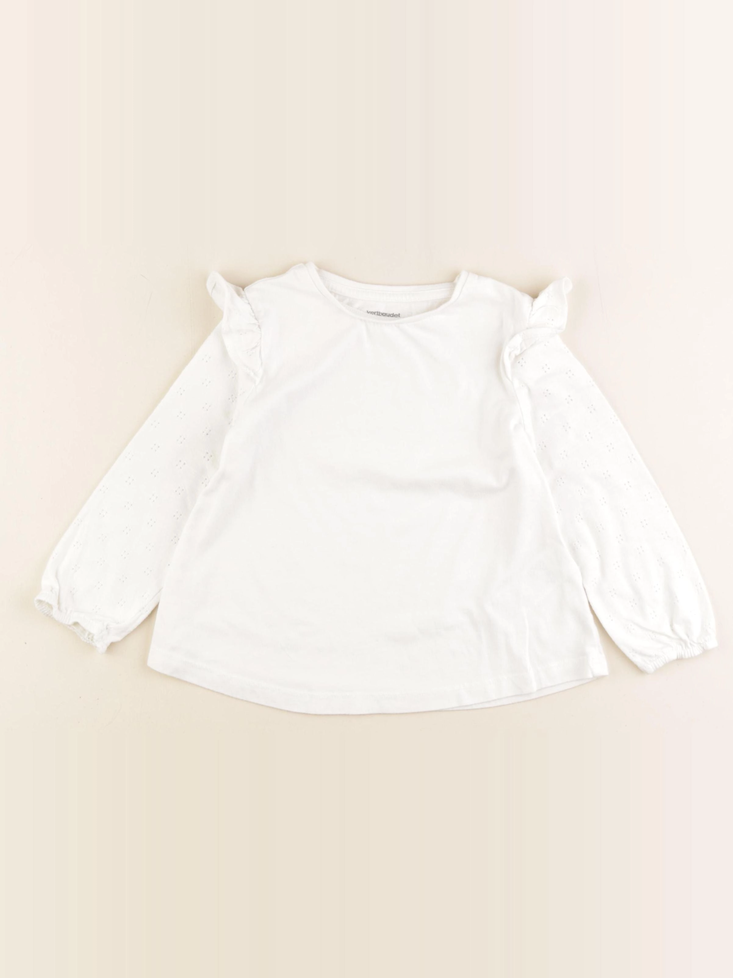Vertbaudet - tee-shirt blanc - 4 ans