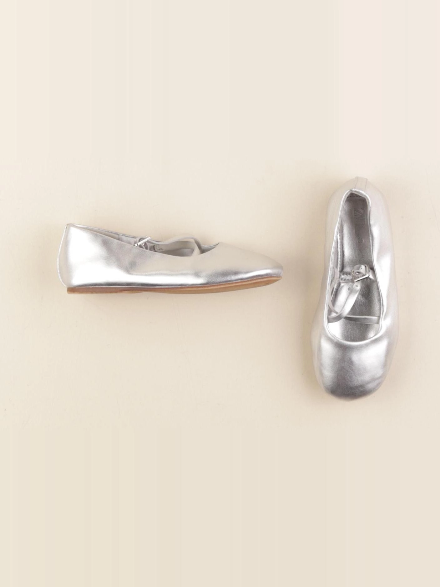 Zara - ballerines argent - pointure 26