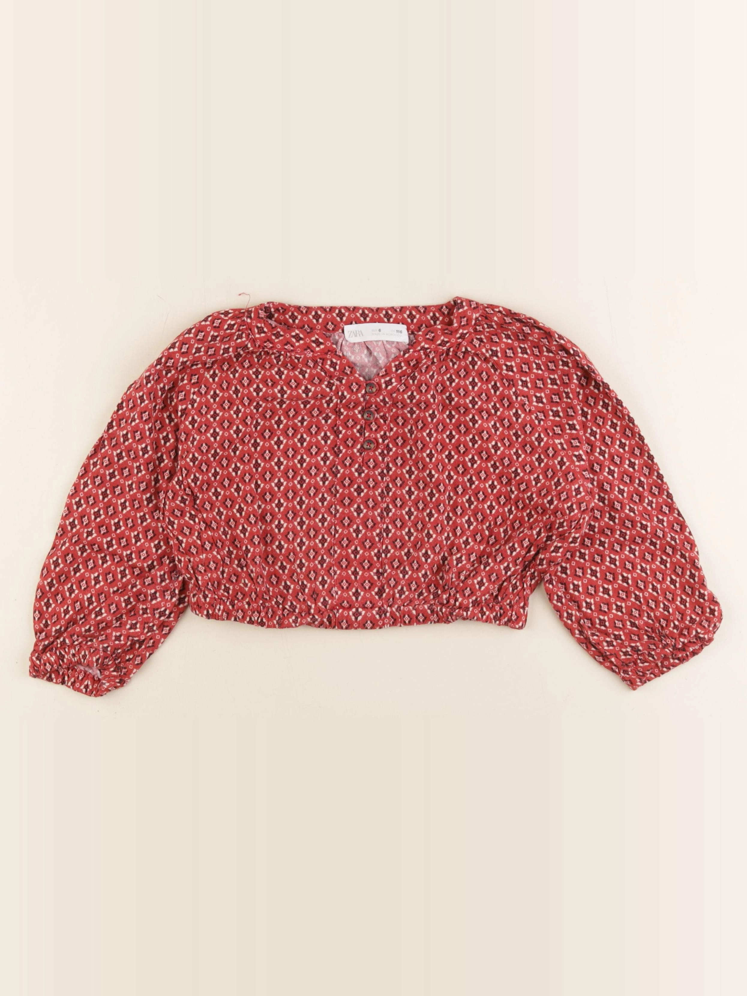 Zara - blouse rouge - 6 ans