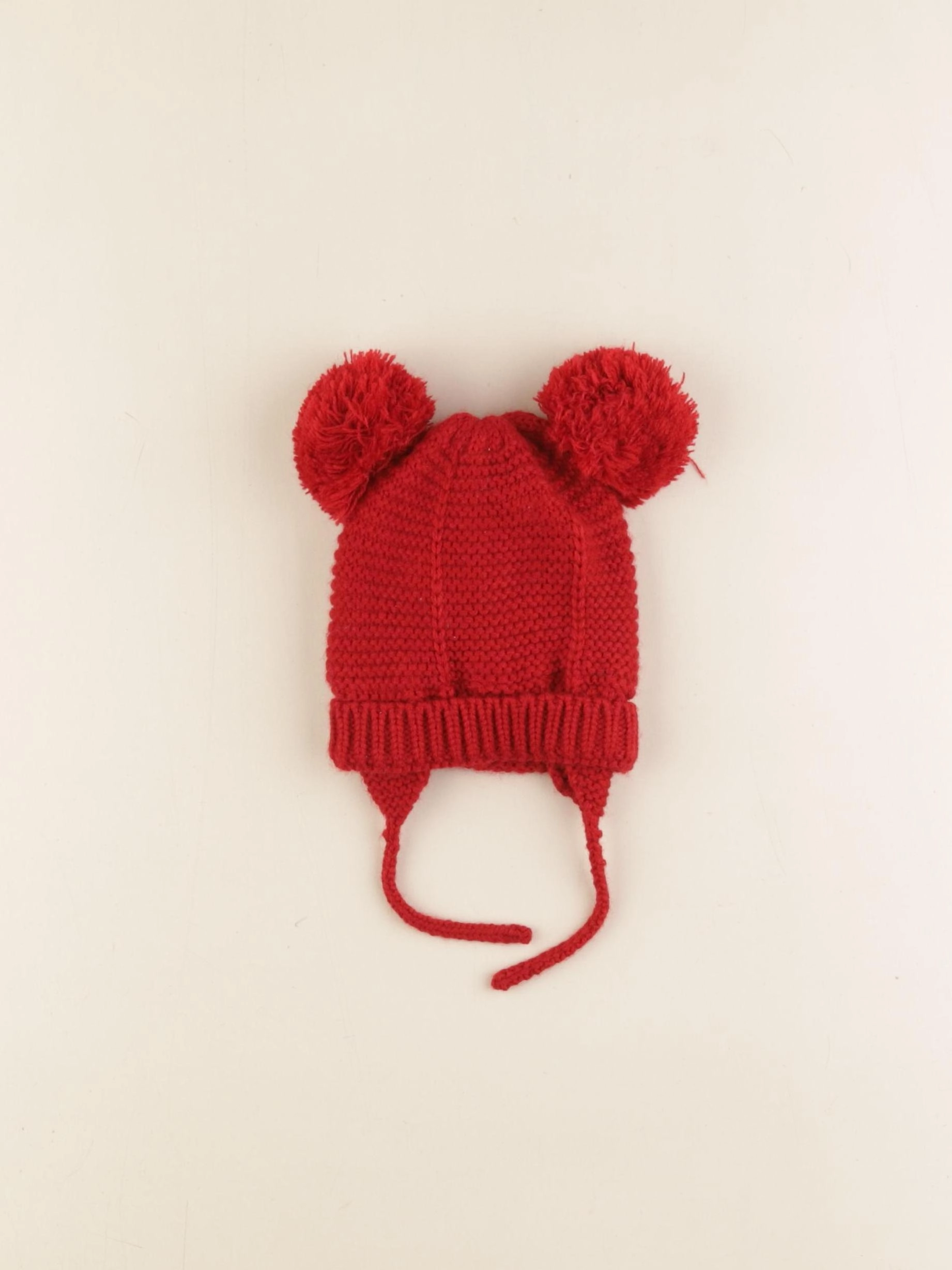 Vertbaudet - bonnet rouge - 3/6 mois