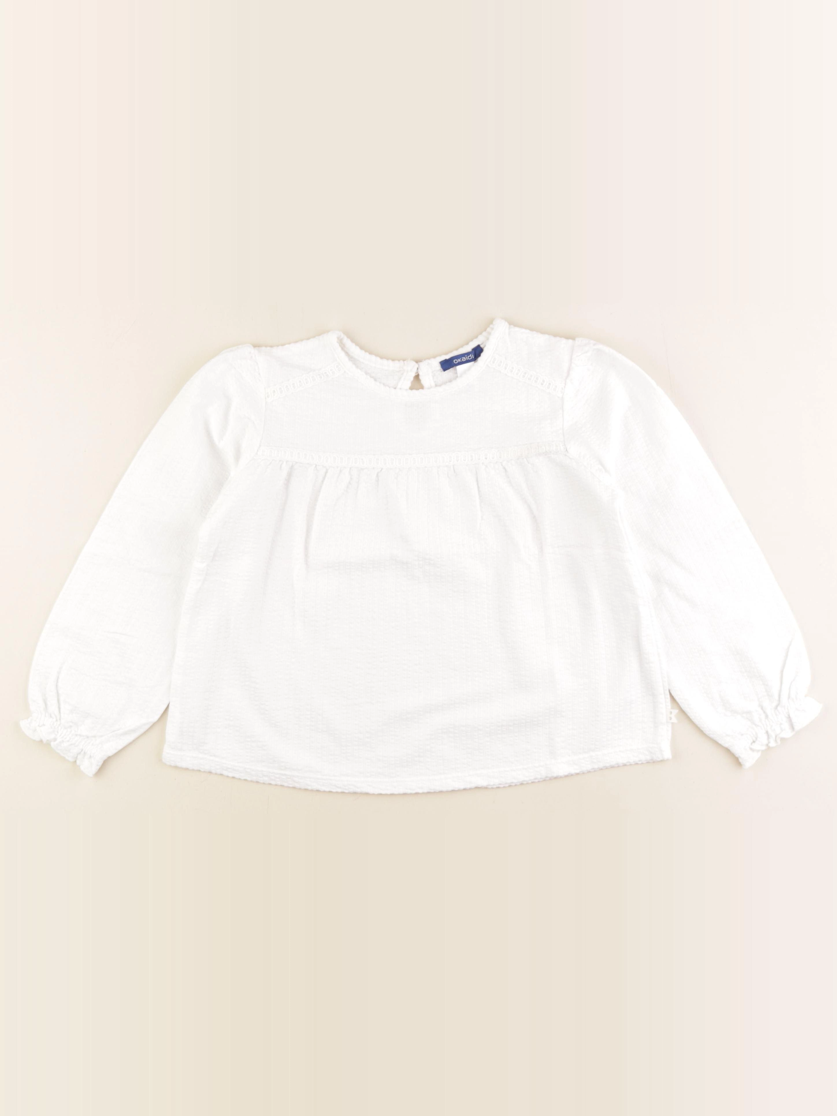 Okaidi - blouse blanc - 5 ans