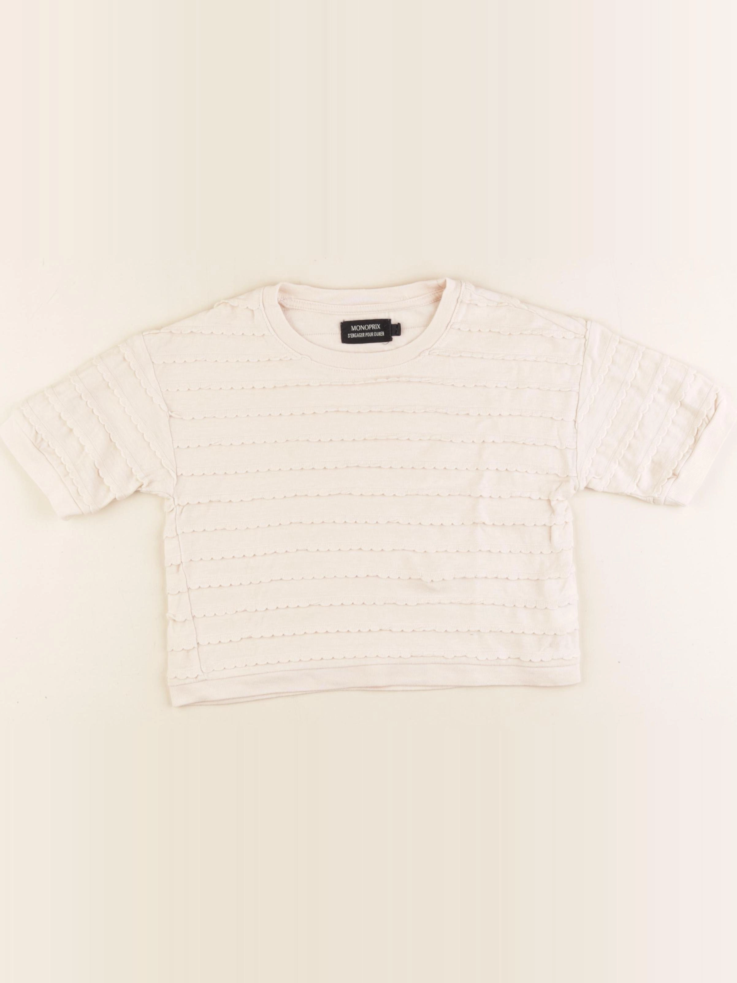Monoprix - tee-shirt beige - 5 ans