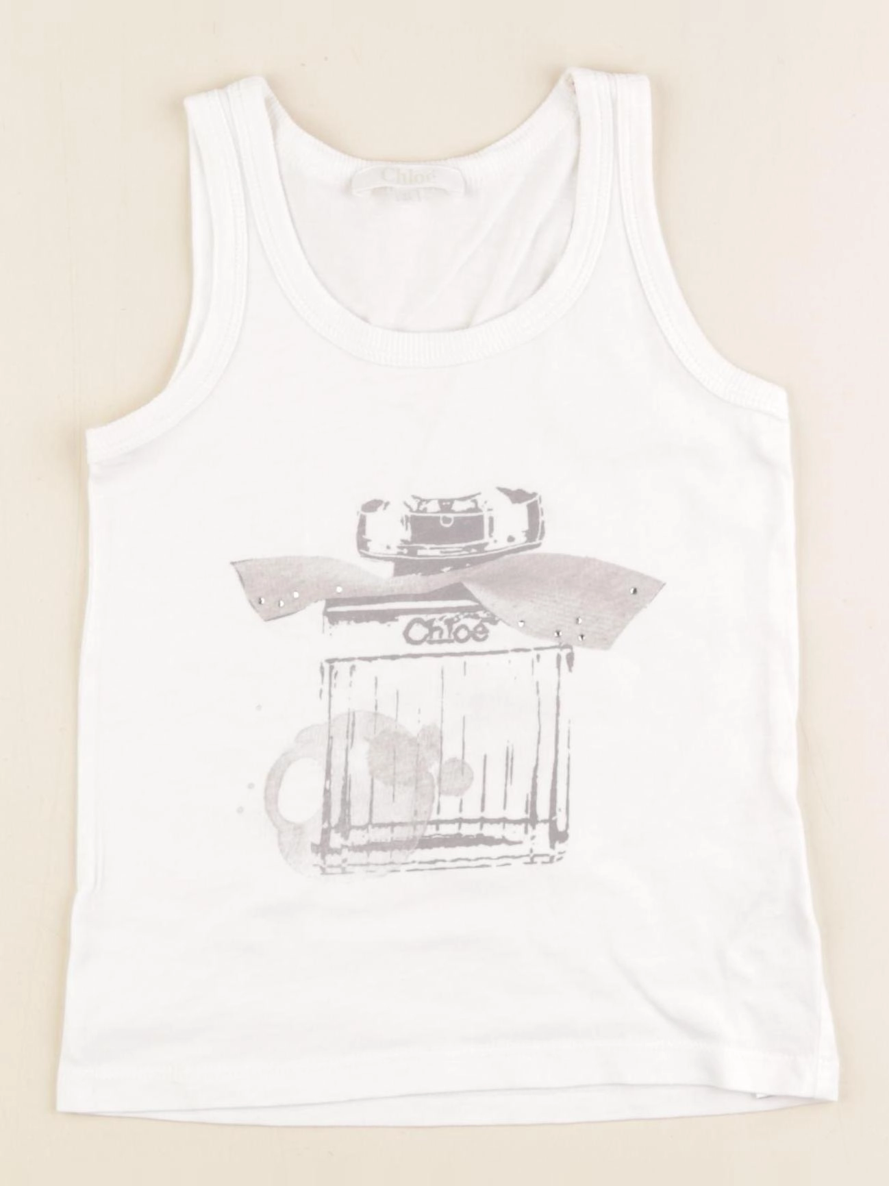 Chloé - débardeur blanc - 5 ans