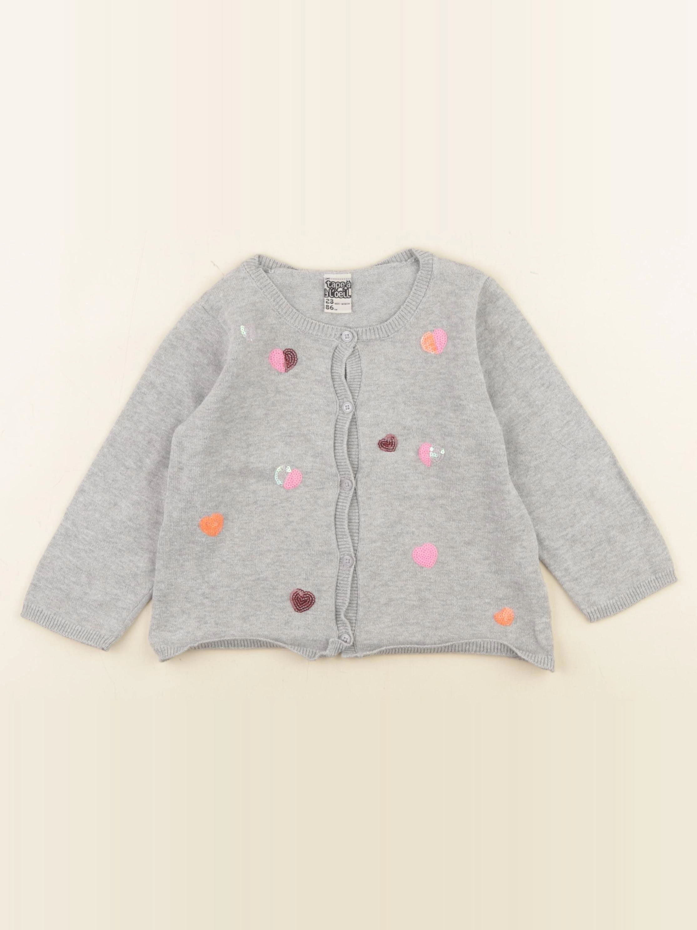 Tape à l'oeil - gilet gris - 24 mois