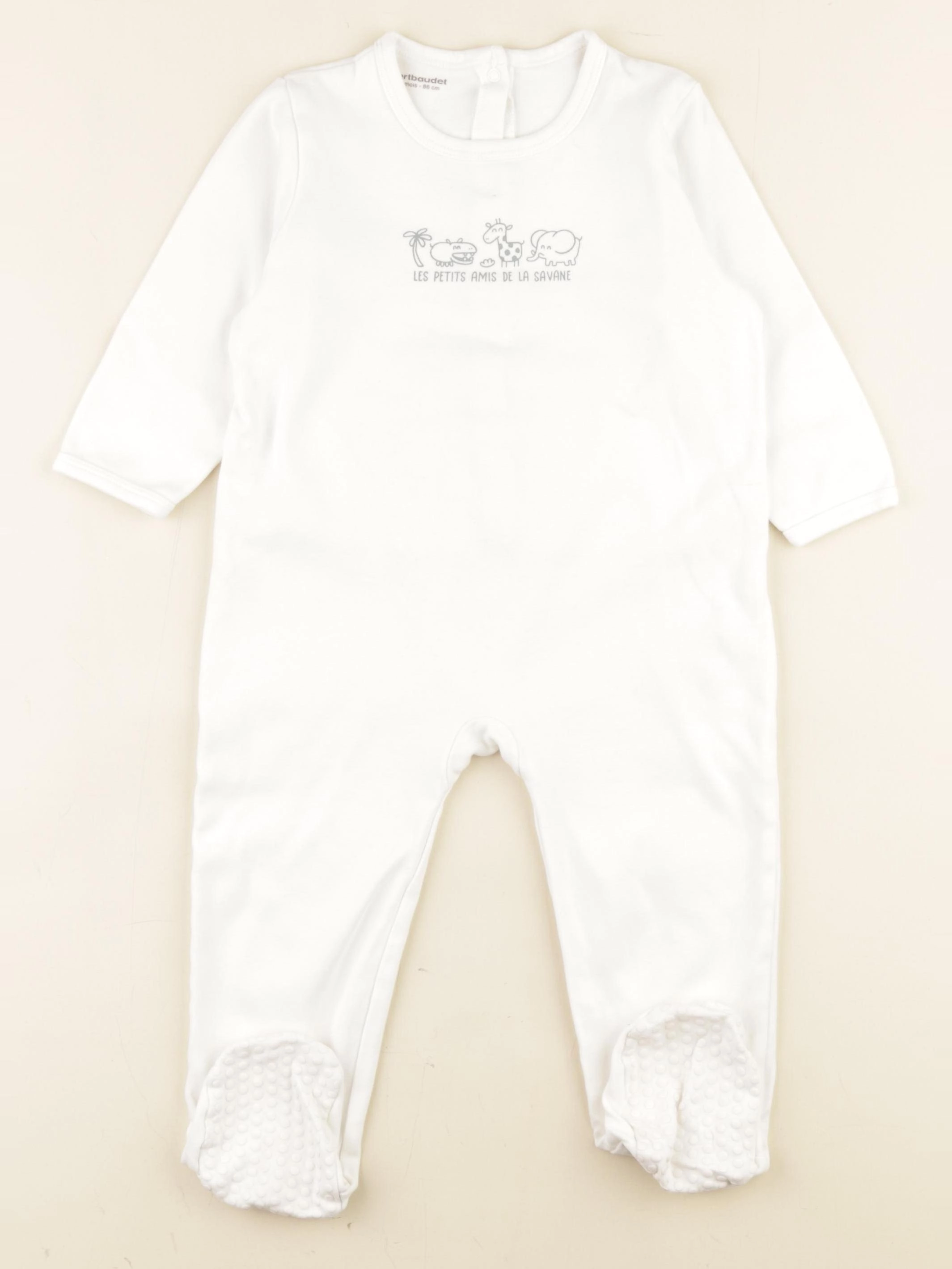 Vertbaudet - pyjama coton blanc - 24 mois