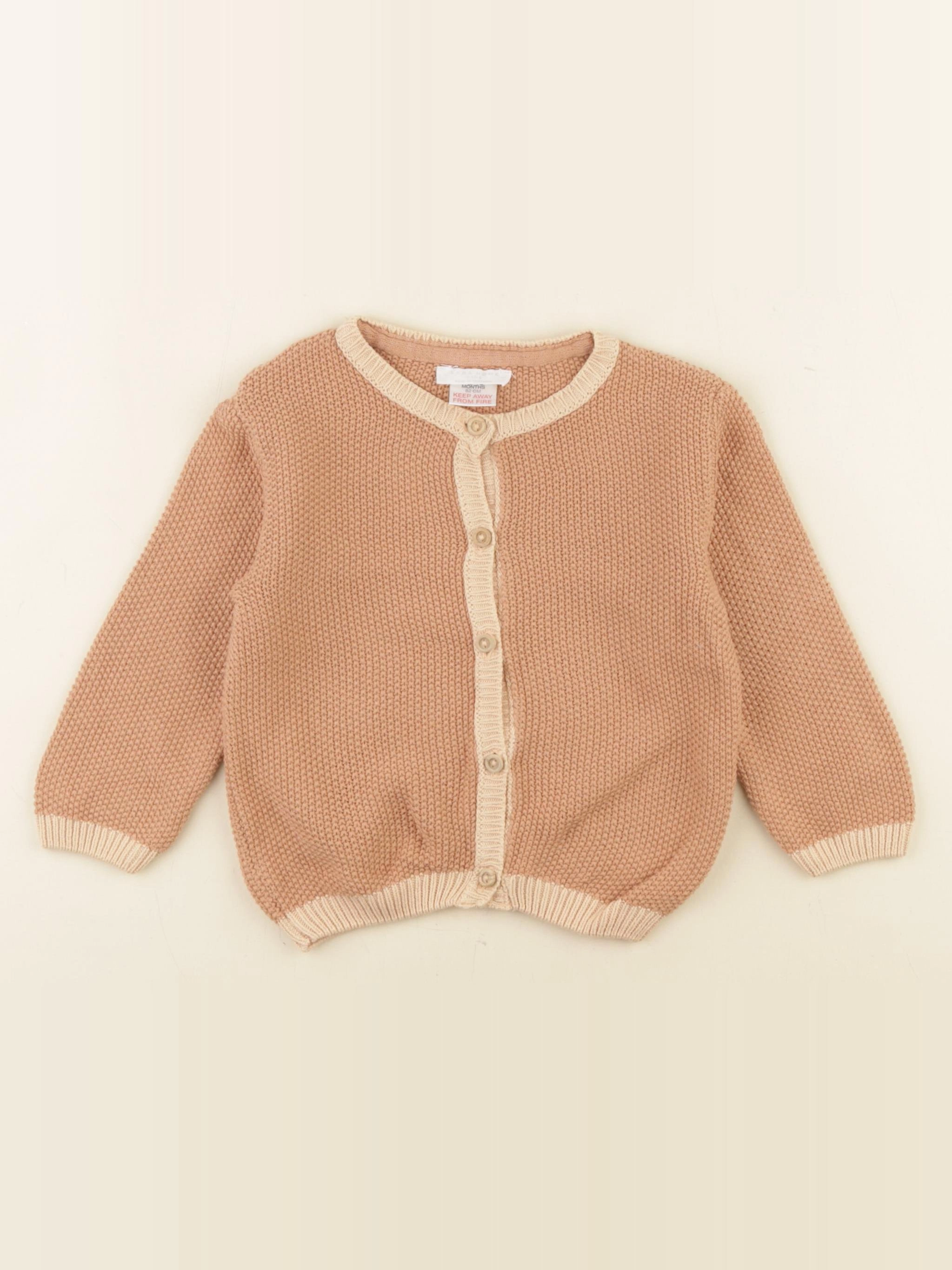 Zara - gilet marron - 12/18 mois