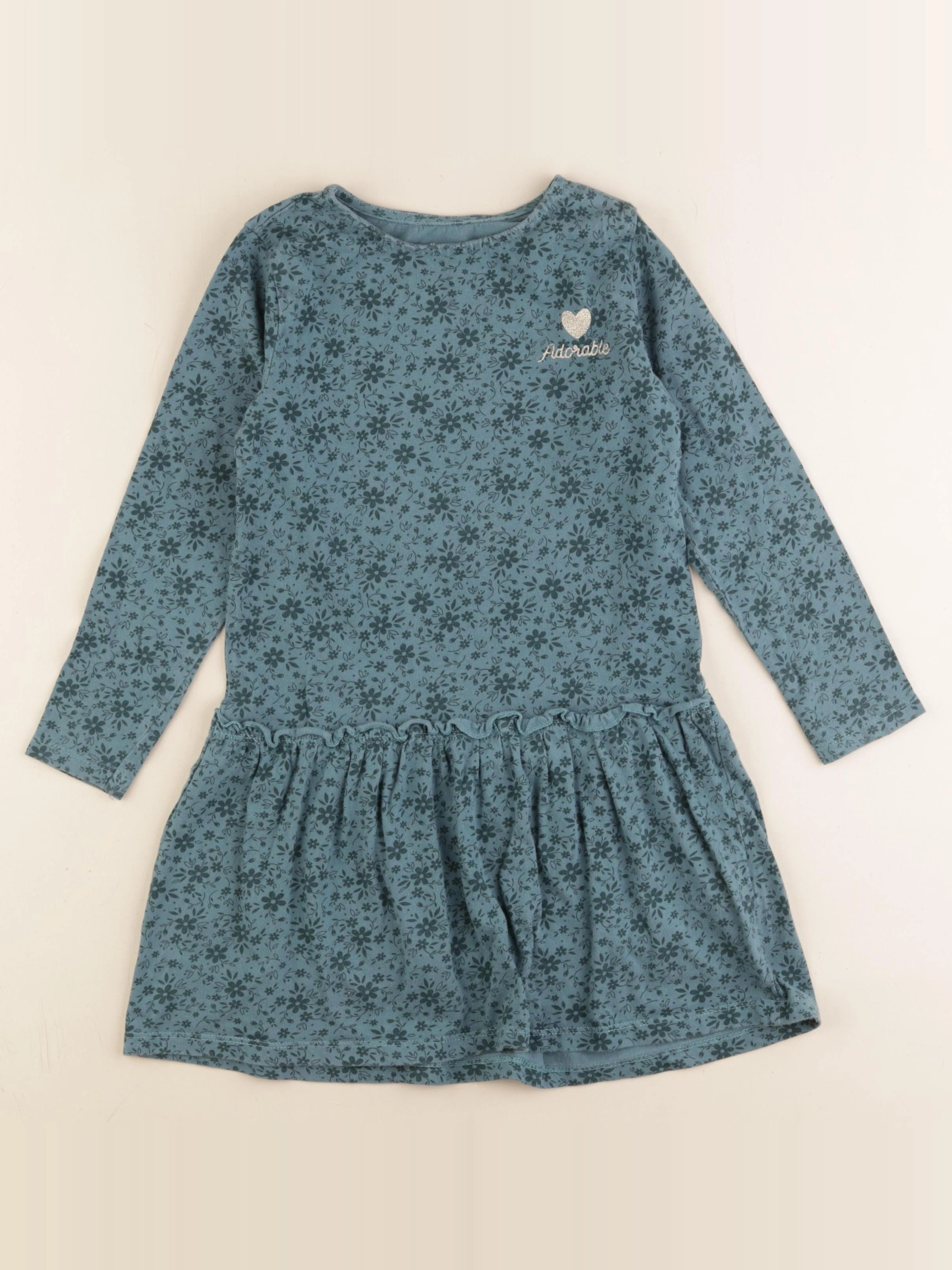 Vertbaudet - robe vert - 5 ans