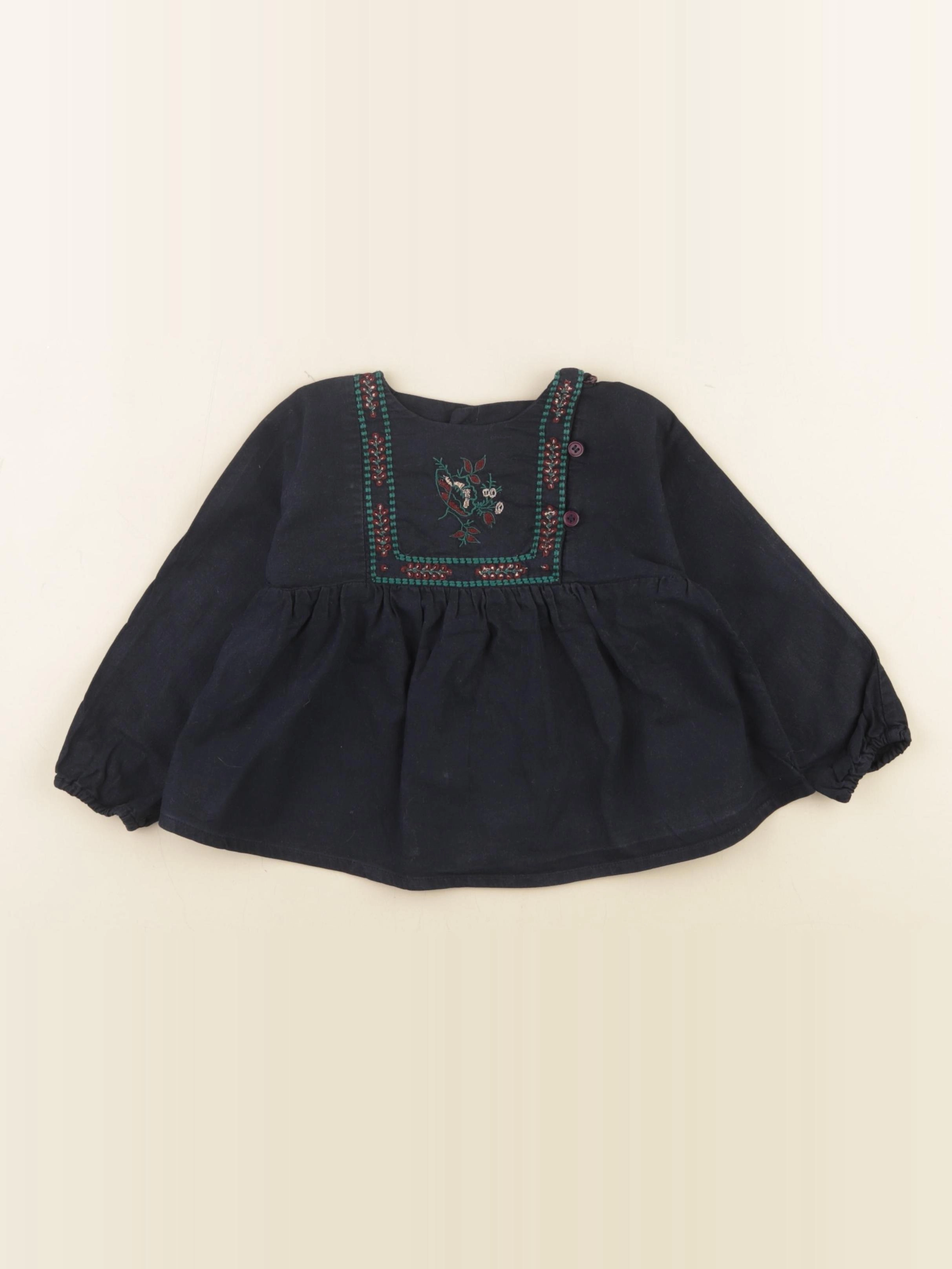 Bonton - blouse bleu - 18 mois