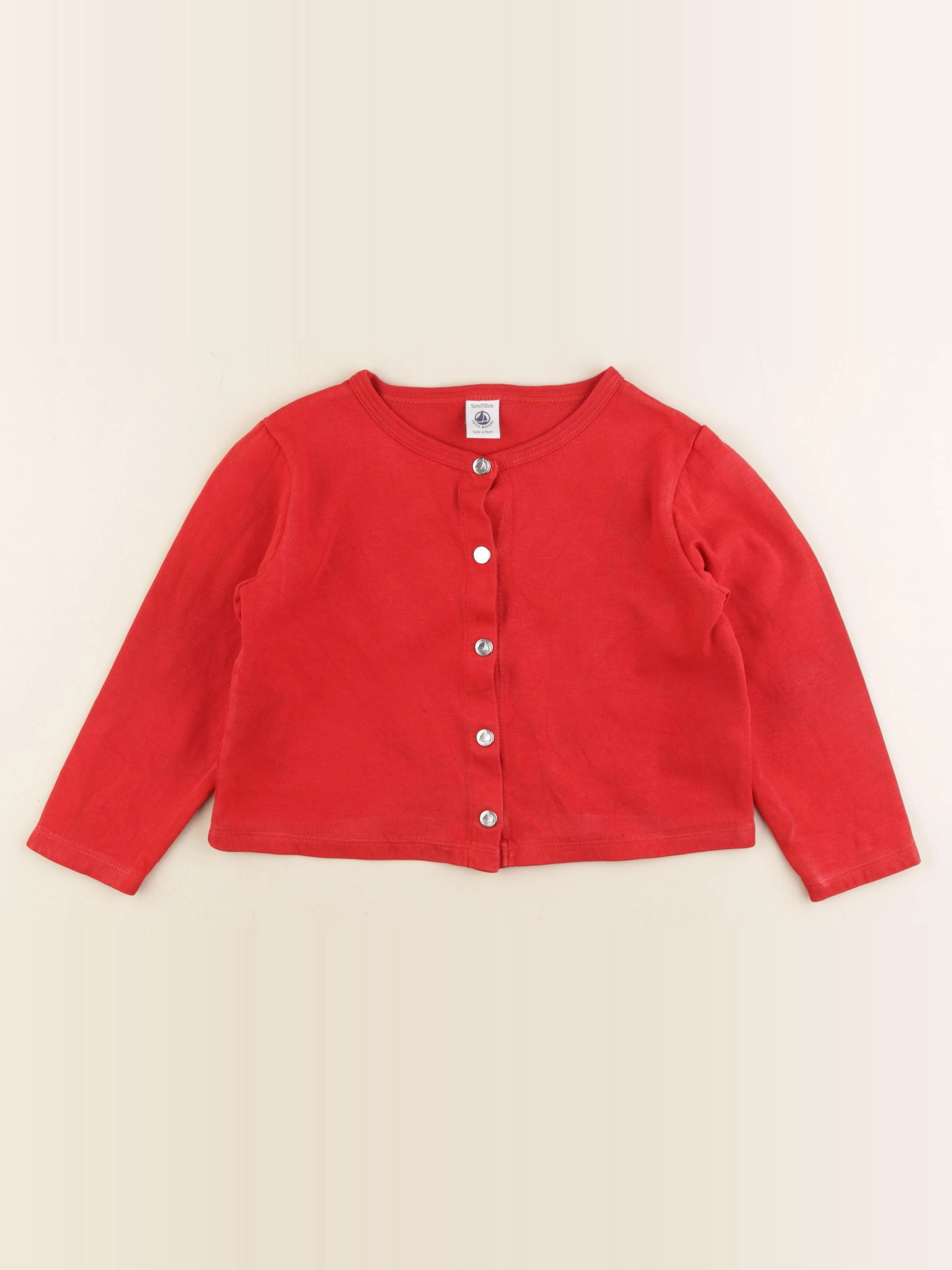 Petit Bateau - tee-shirt rouge - 5 ans