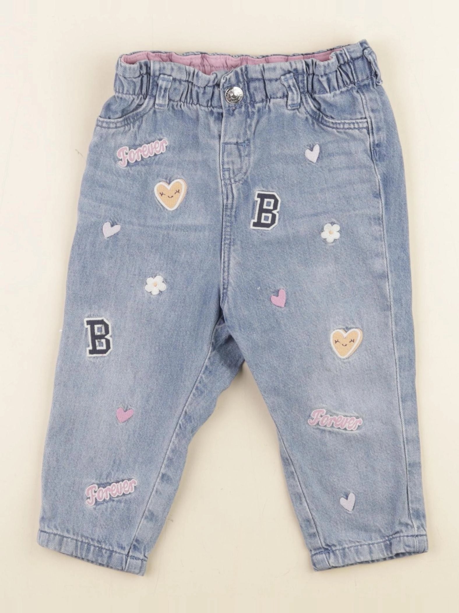 H&M - jean bleu - 12/18 mois