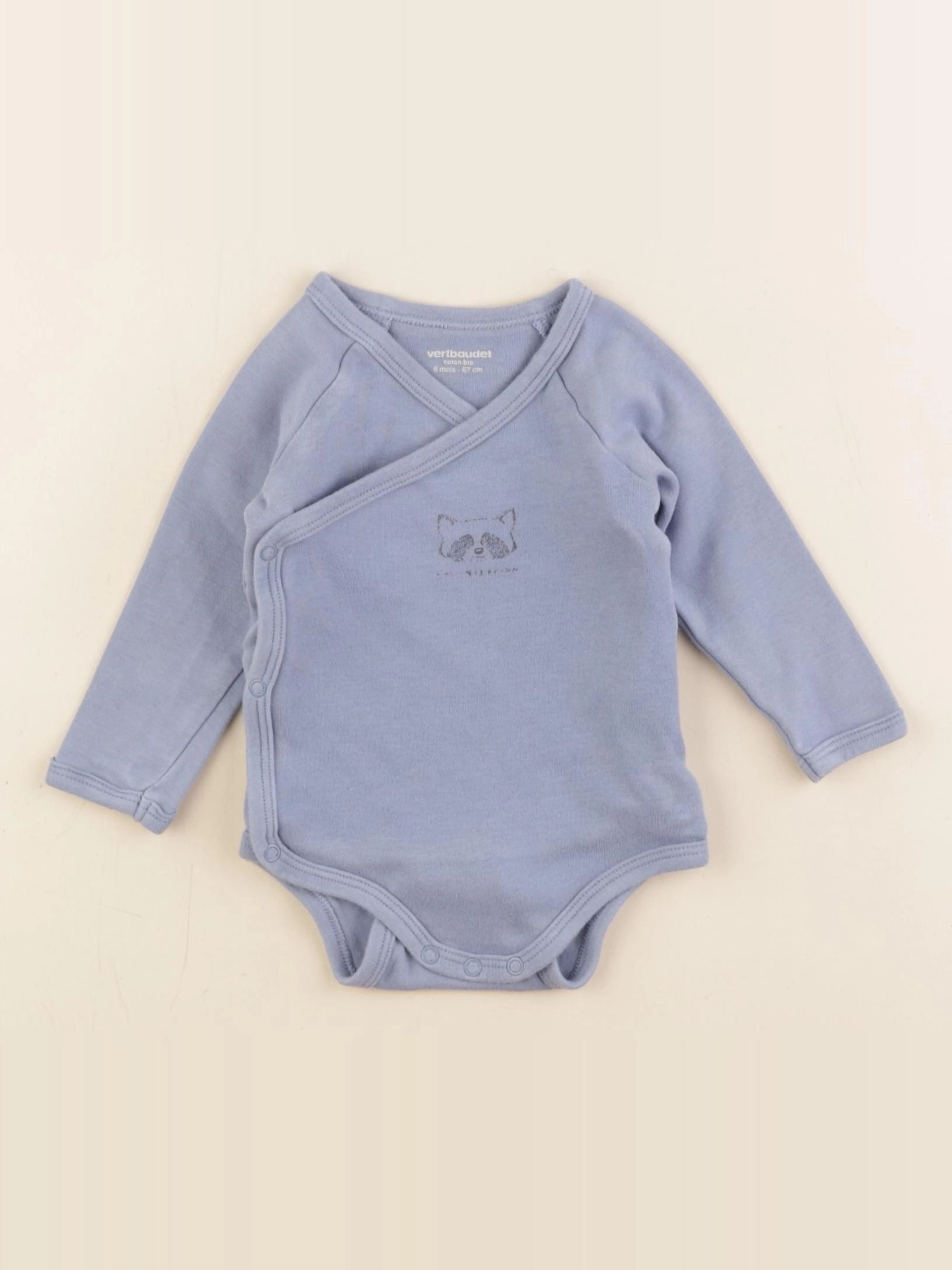Vertbaudet - body bleu - 6 mois