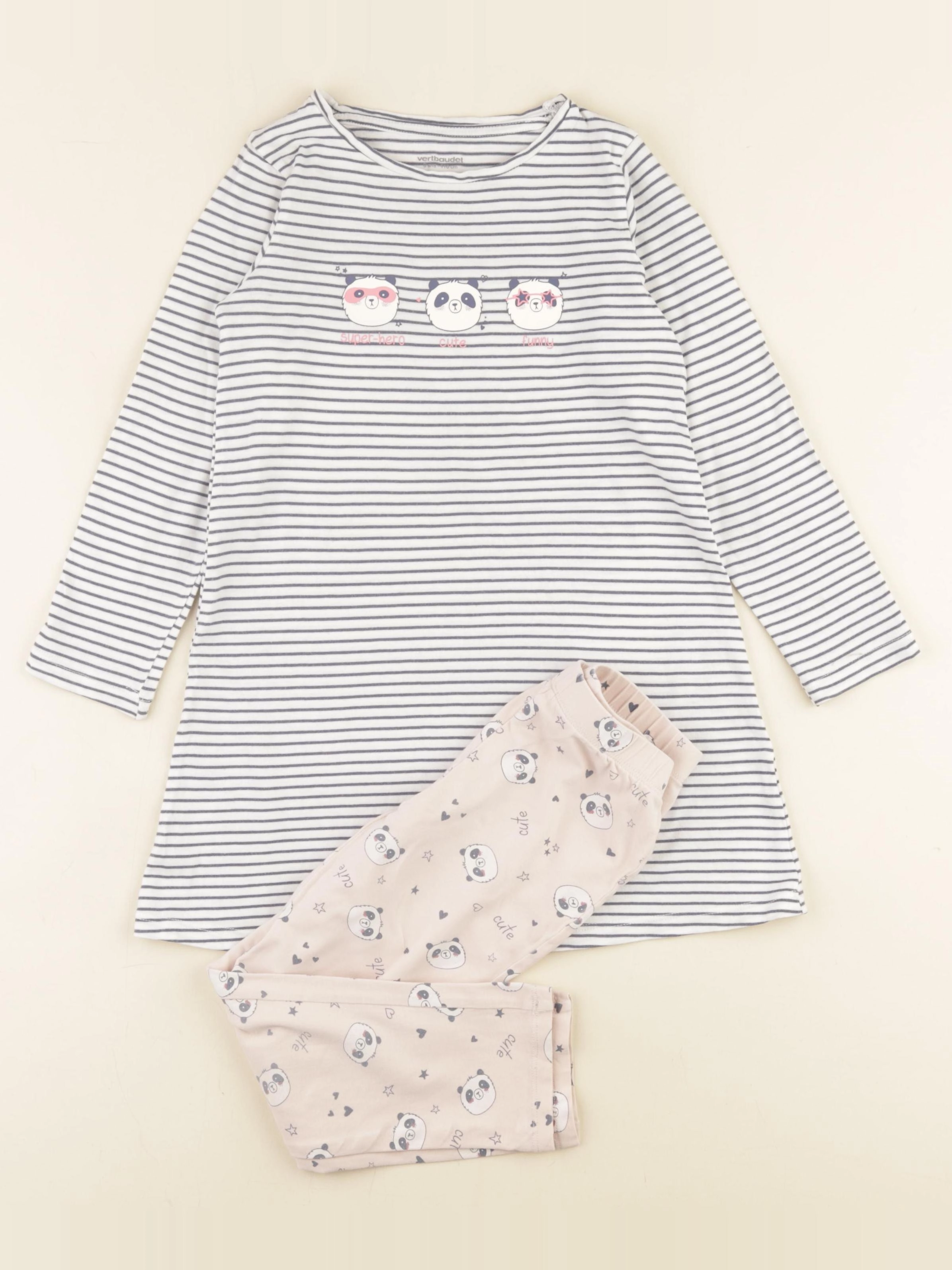 Vertbaudet - pyjama coton bleu - 5 ans