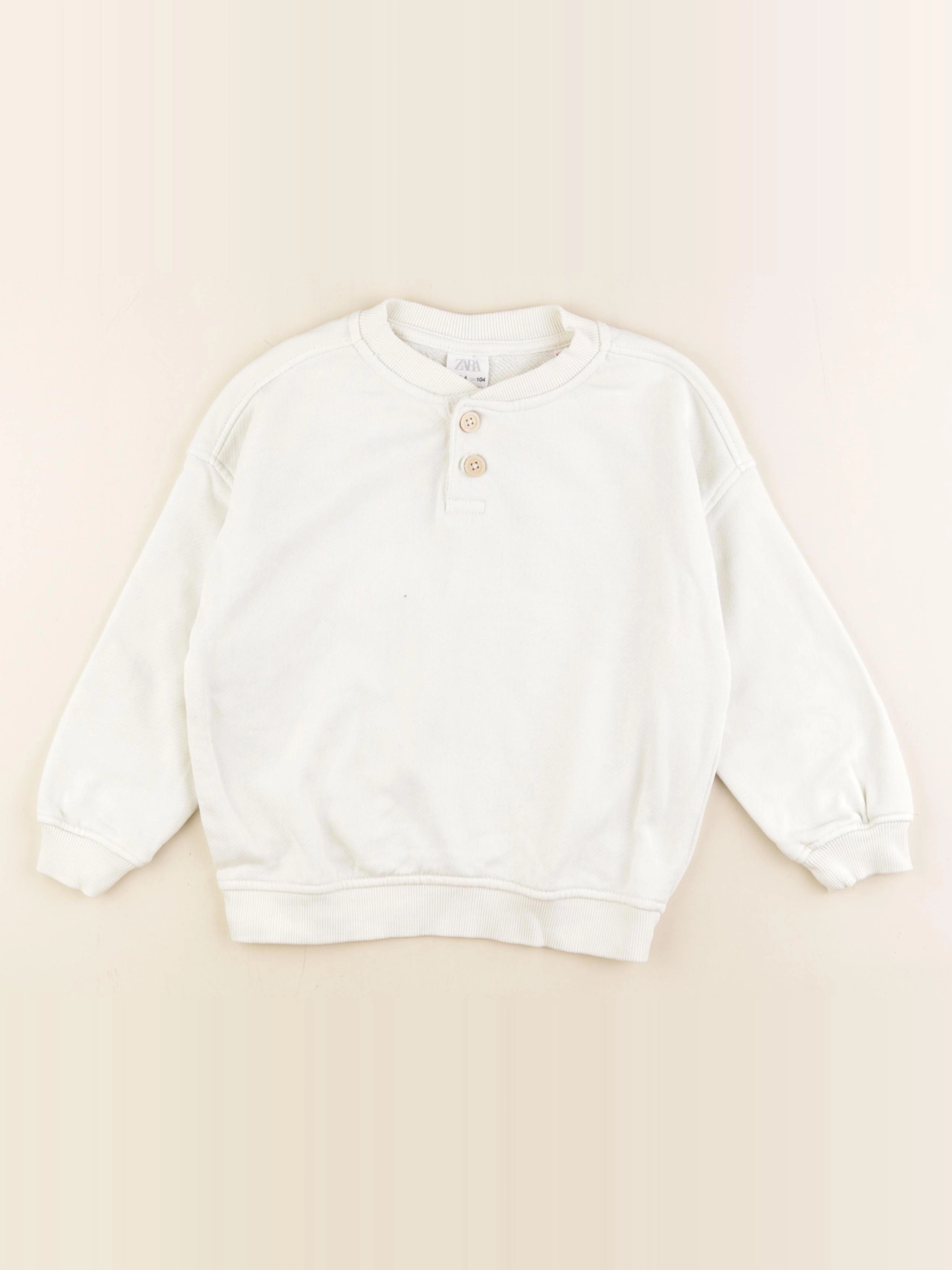 Zara - sweat beige - 3/4 ans