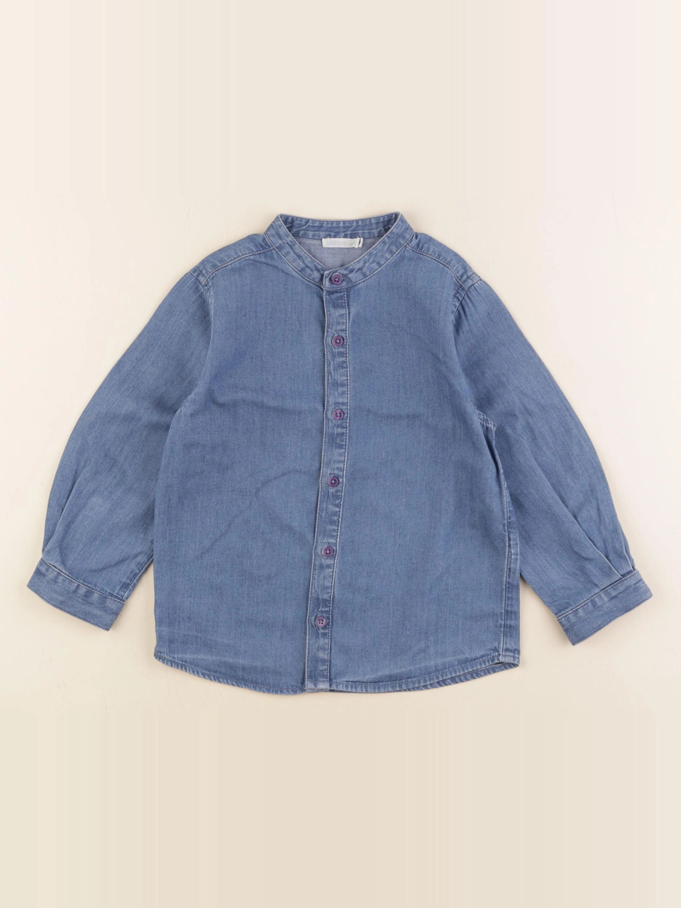 Boutchou - chemise bleu - 36 mois