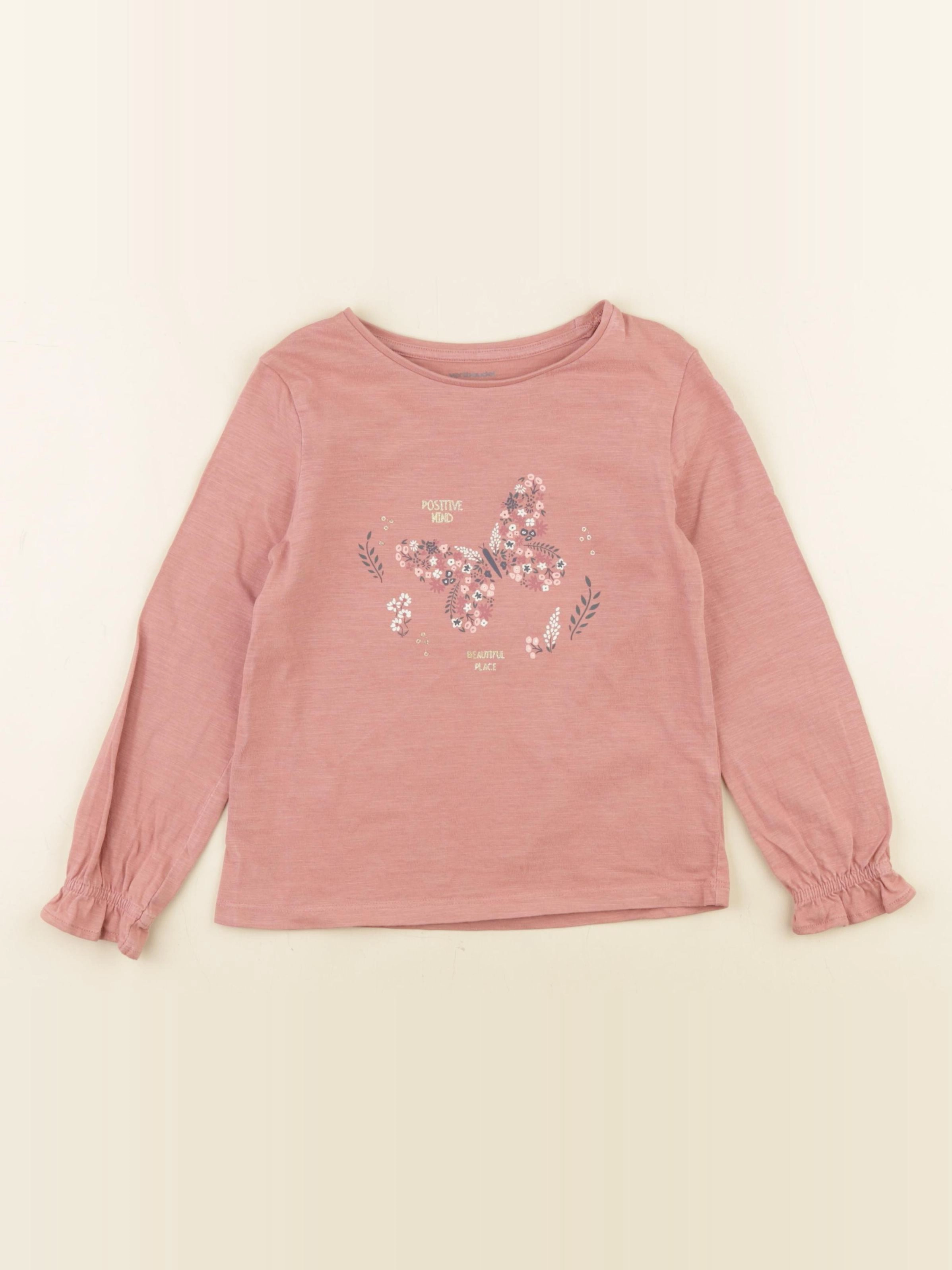Vertbaudet - tee-shirt rose - 5 ans