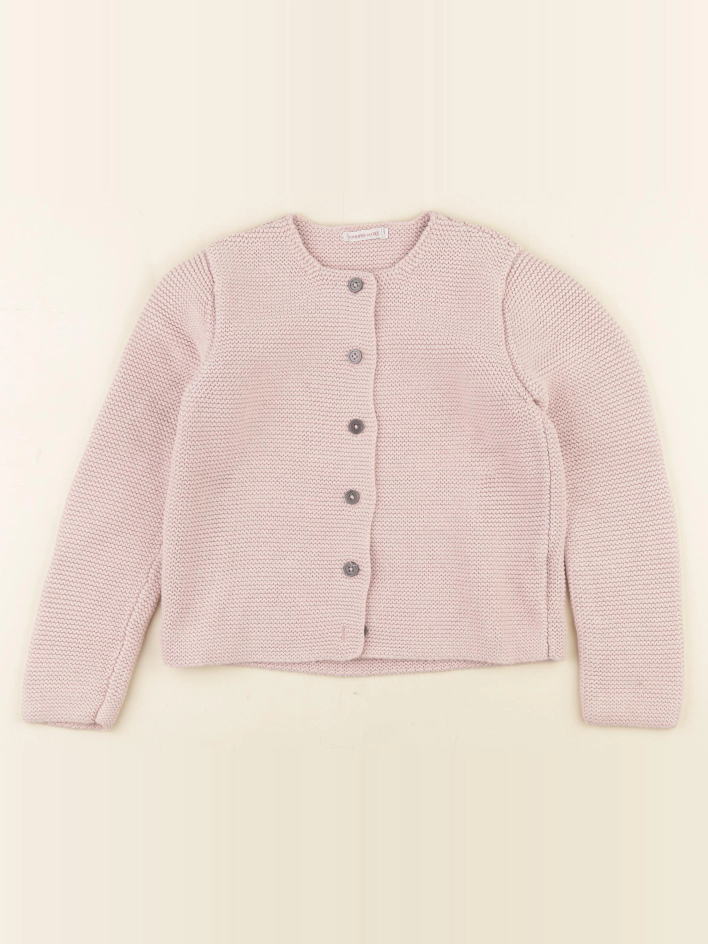 Monoprix - gilet rose - 8 ans