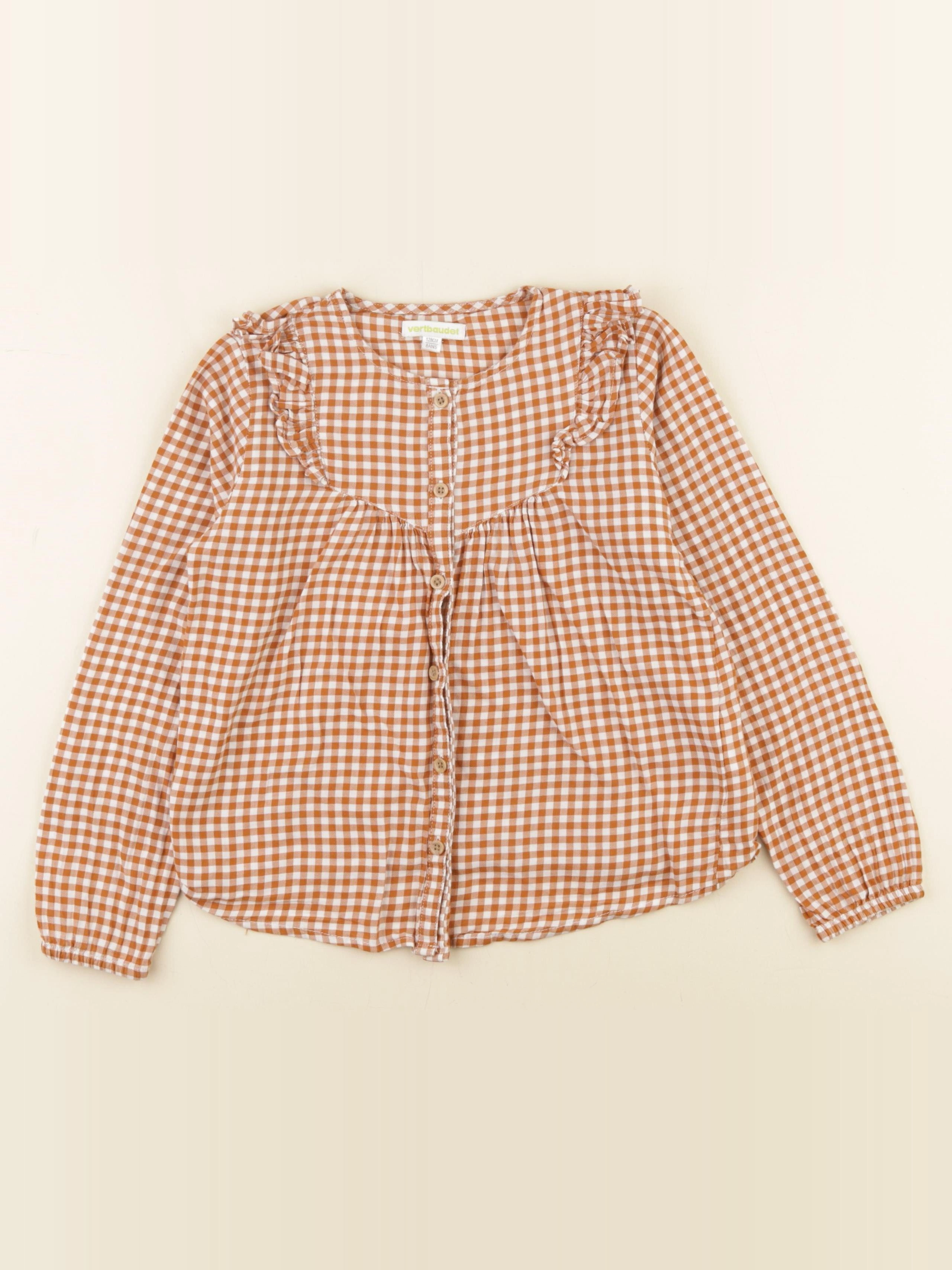 Vertbaudet - blouse marron - 8 ans