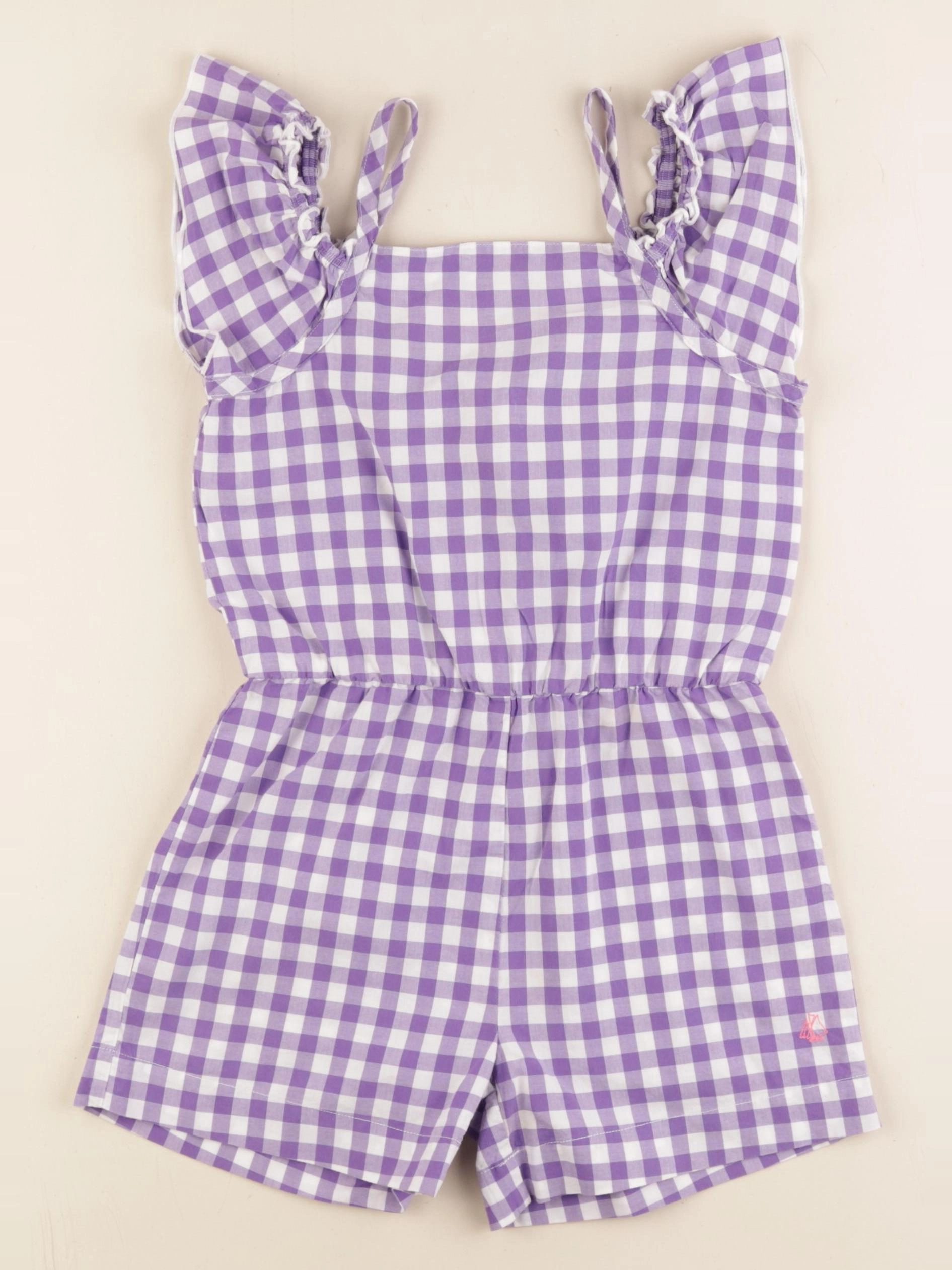 Petit Bateau - combinaison violet, blanc - 6 ans