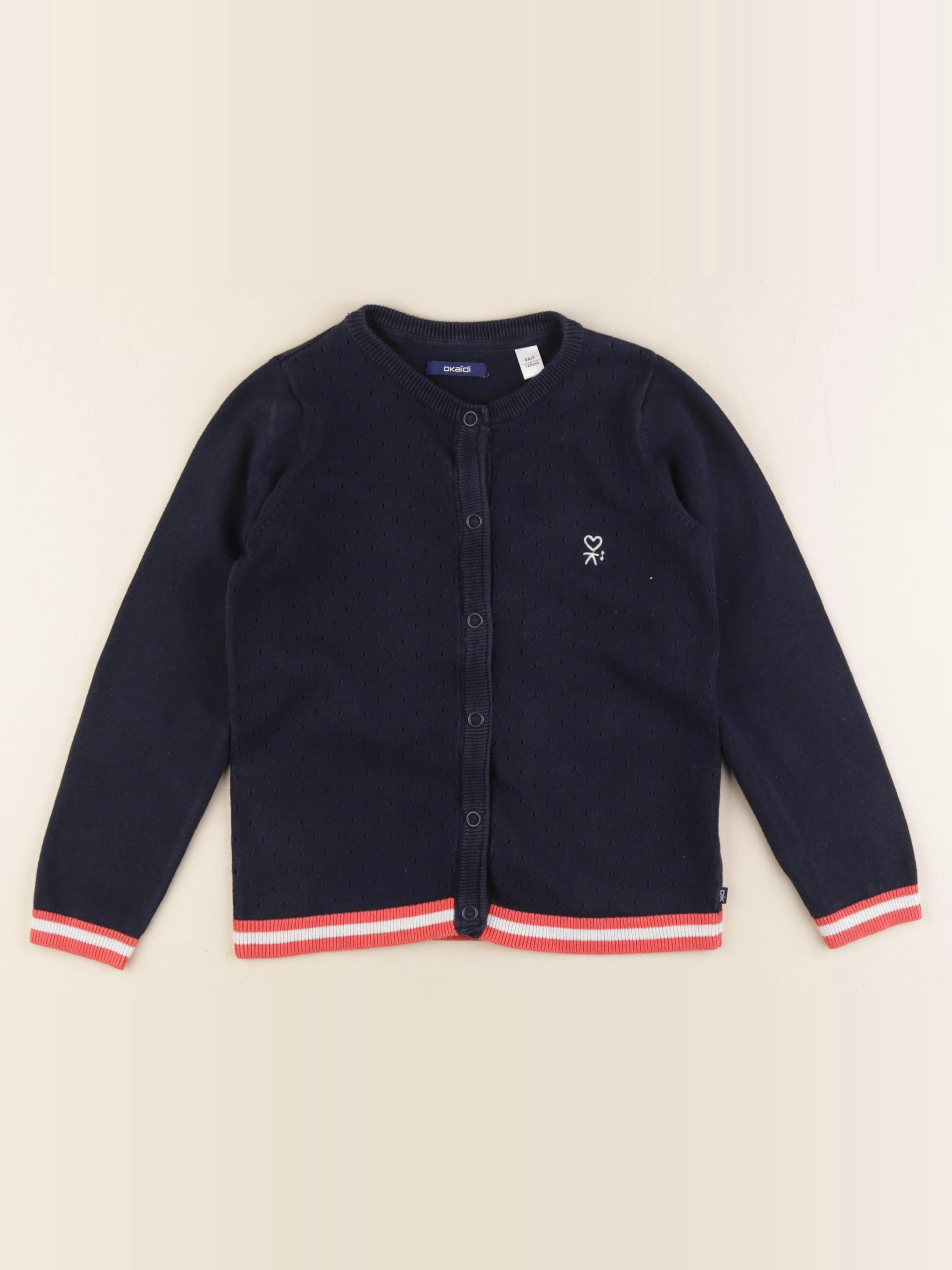 Okaidi - gilet bleu - 8 ans