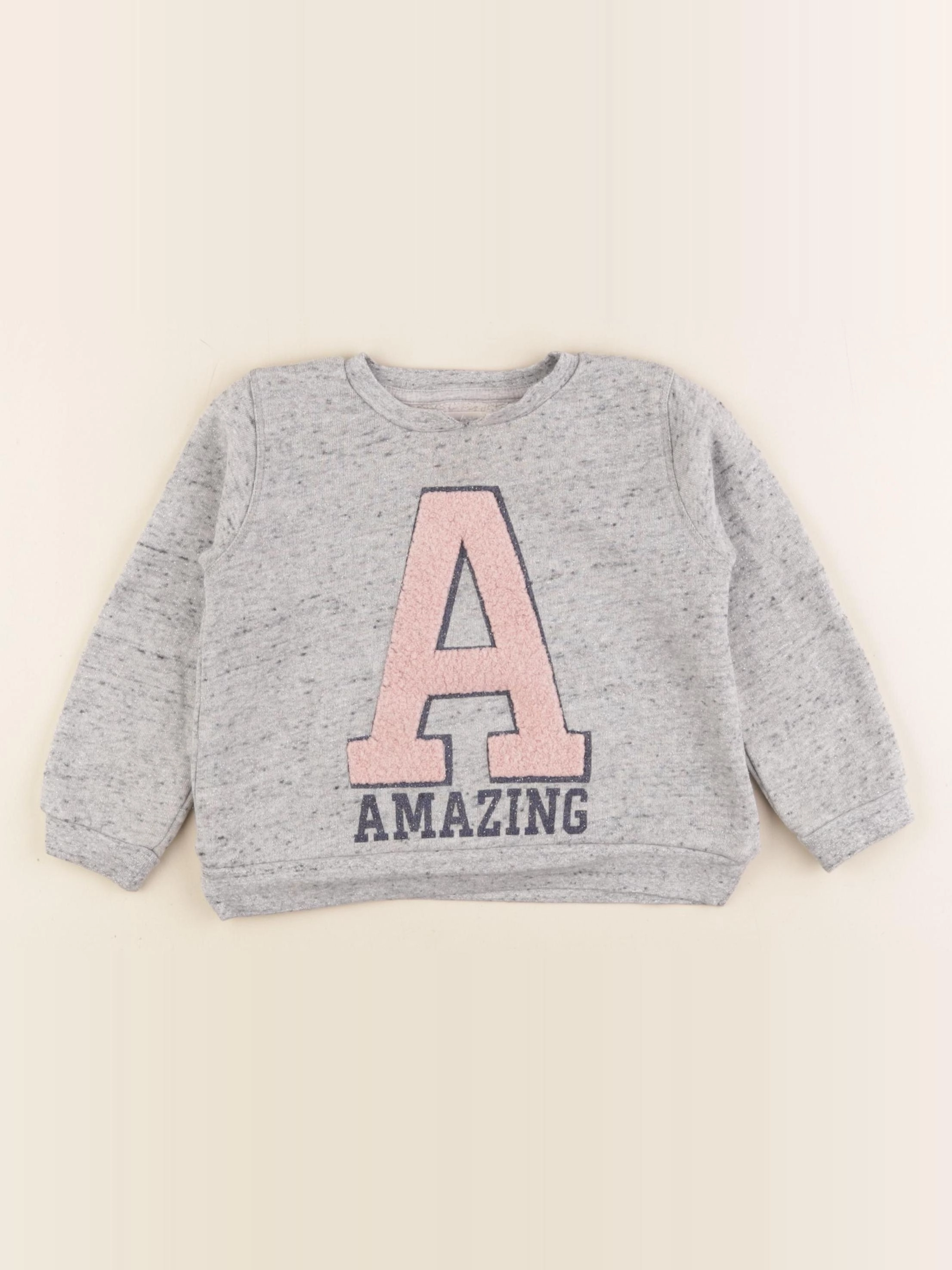Play Up - sweat gris, argent - 2 ans