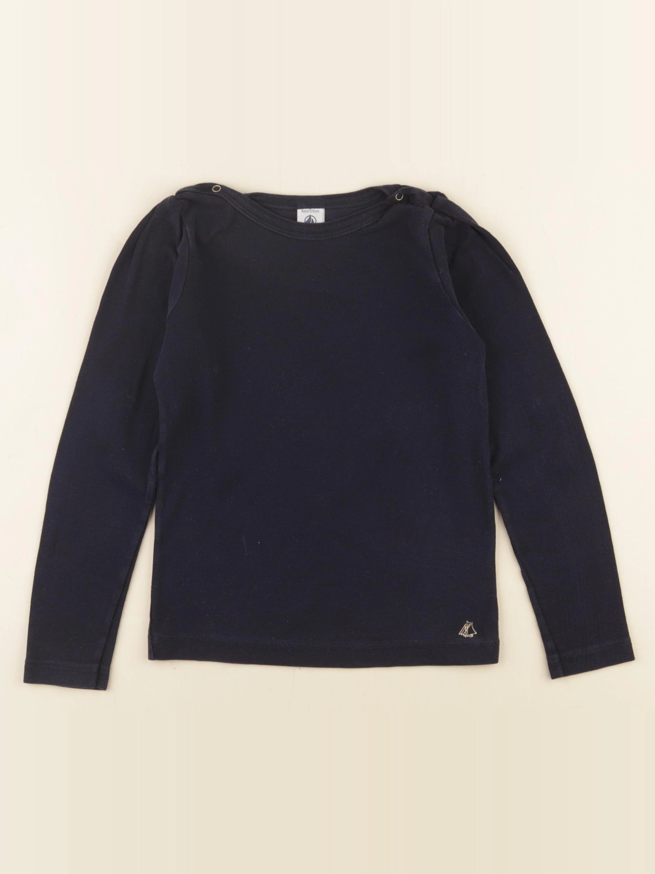 Petit Bateau - maillot de corps bleu - 8 ans