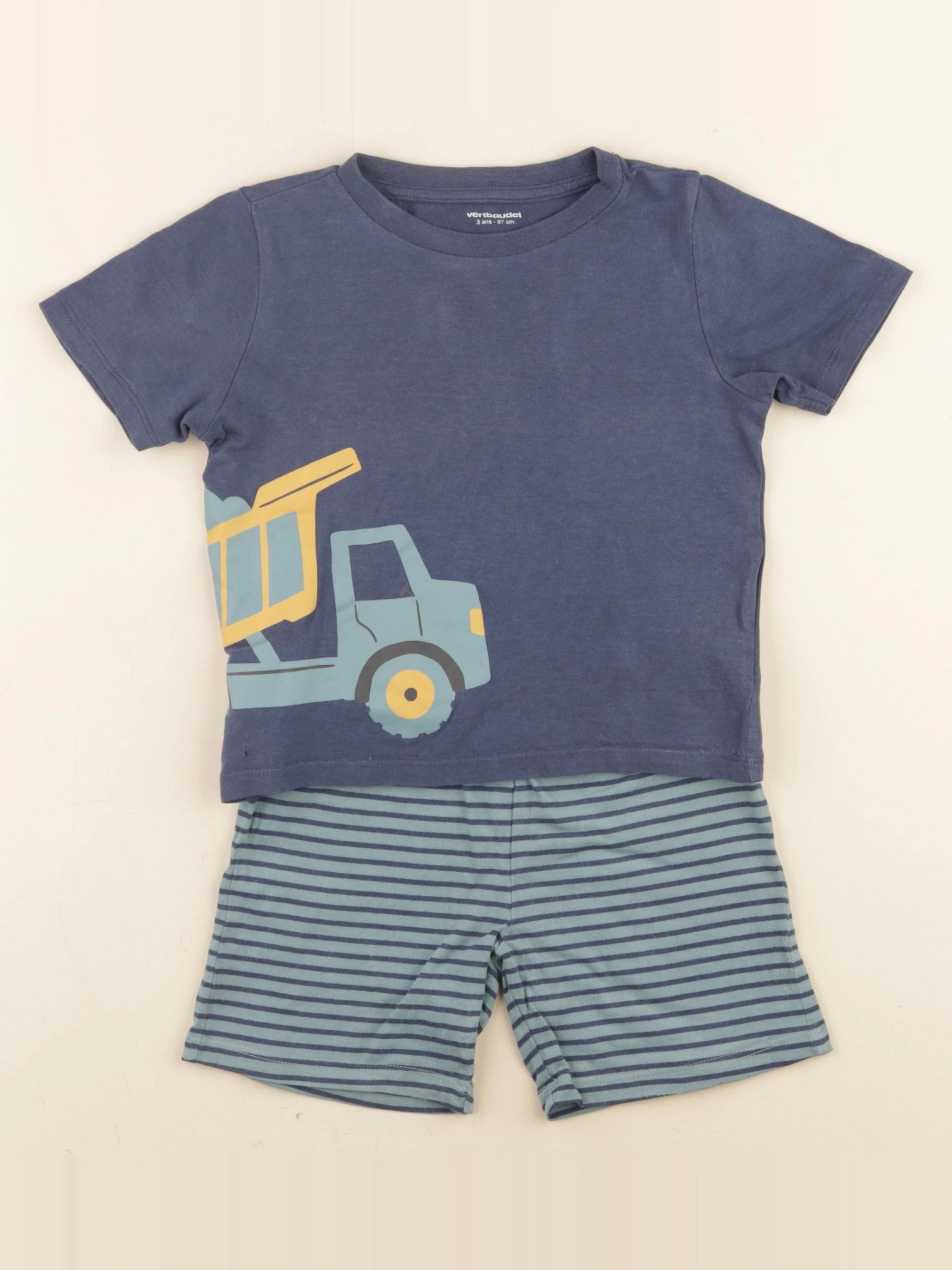 Vertbaudet - pyjama coton bleu - 3 ans