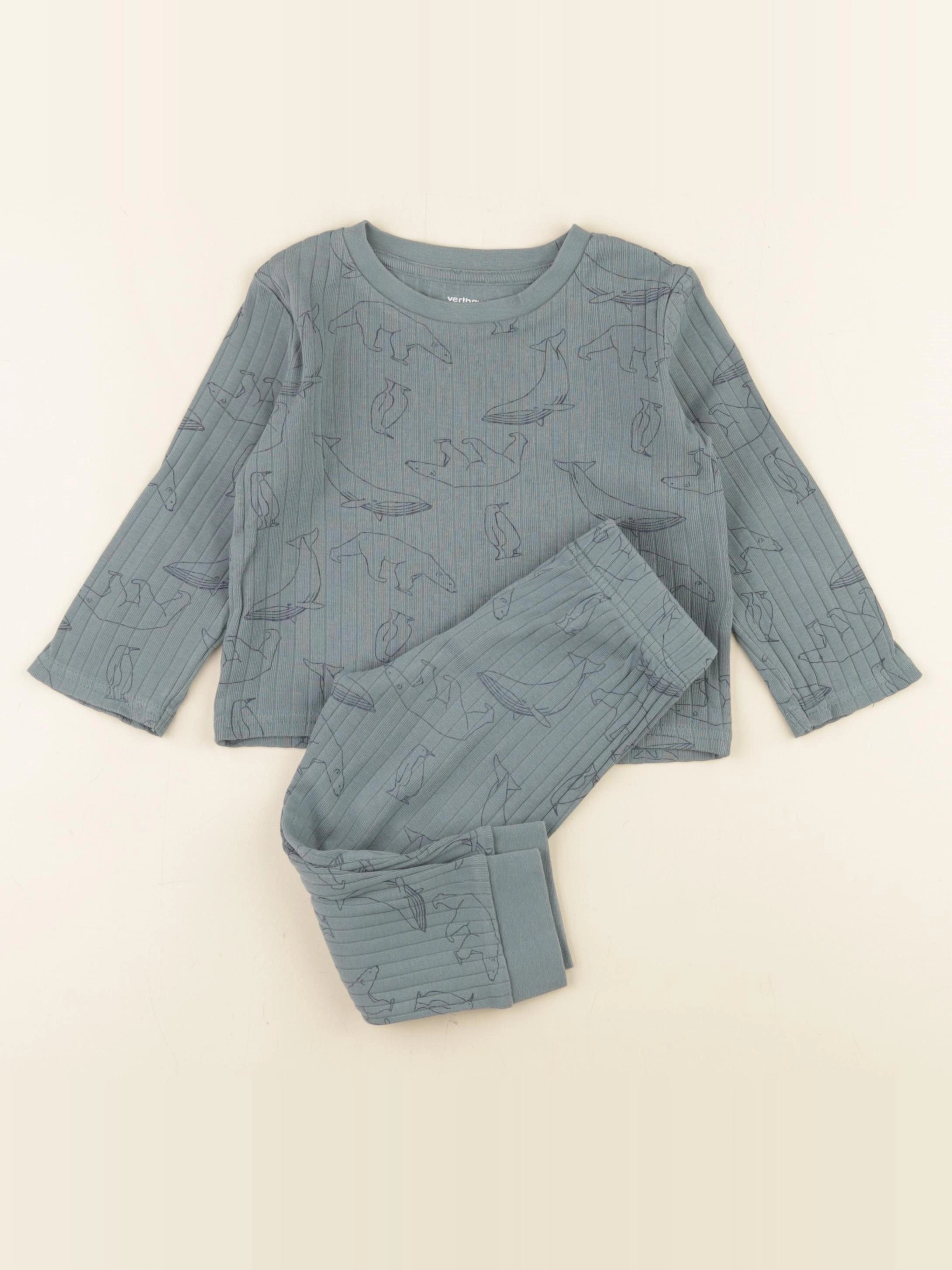 Vertbaudet - pyjama coton vert - 2 ans