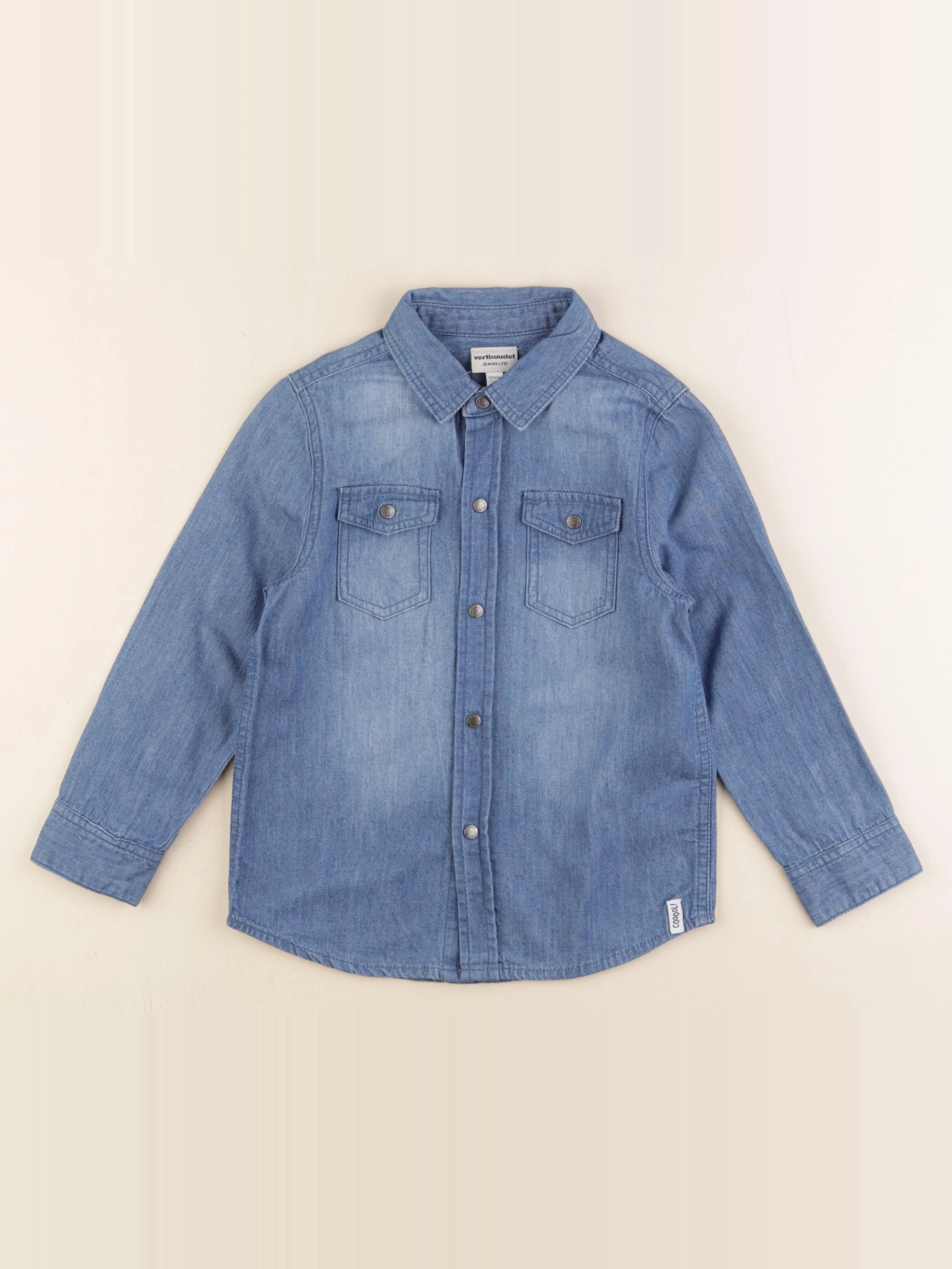 Vertbaudet - chemise bleu - 5 ans