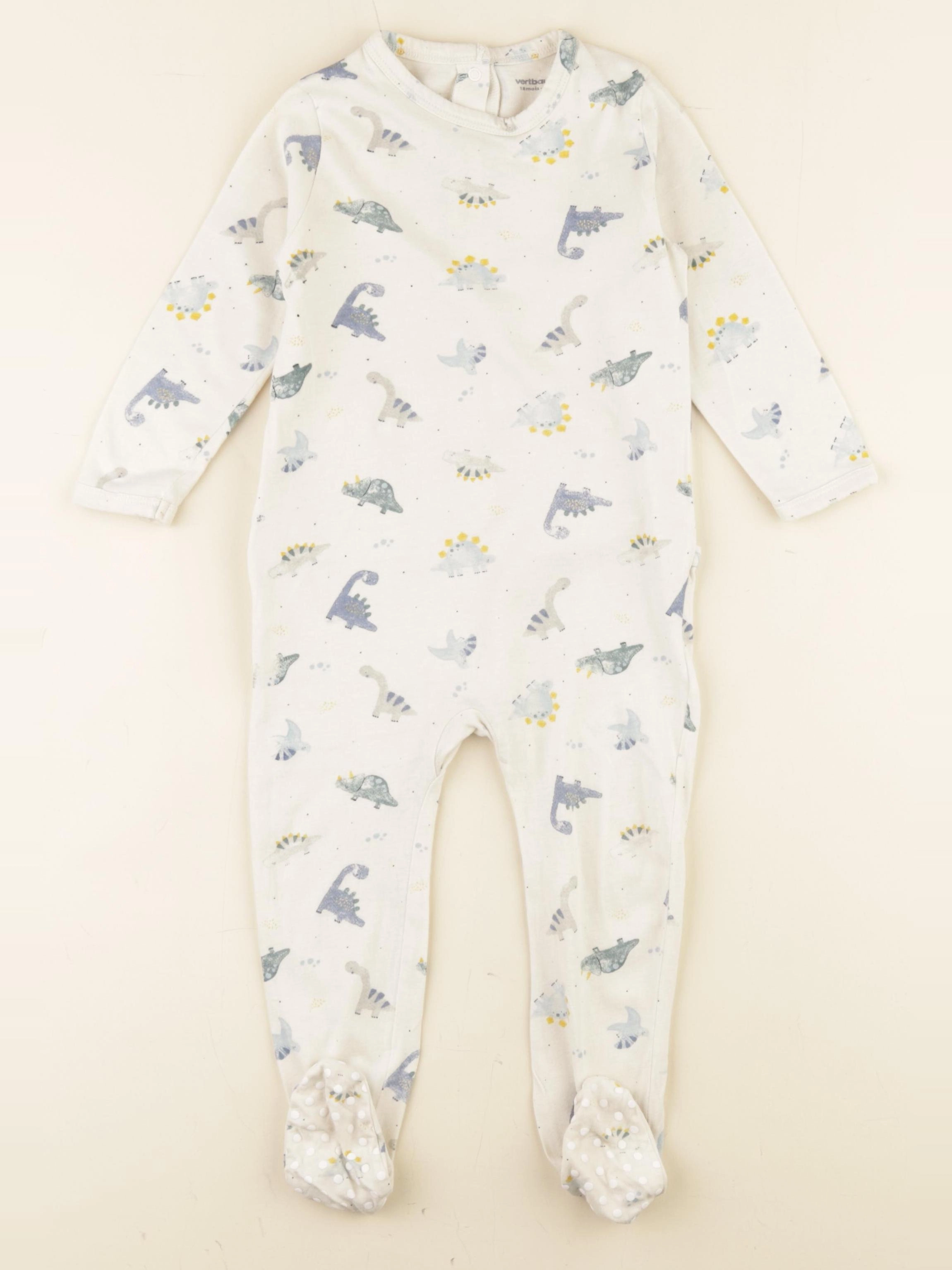 Vertbaudet - pyjama coton beige - 18 mois