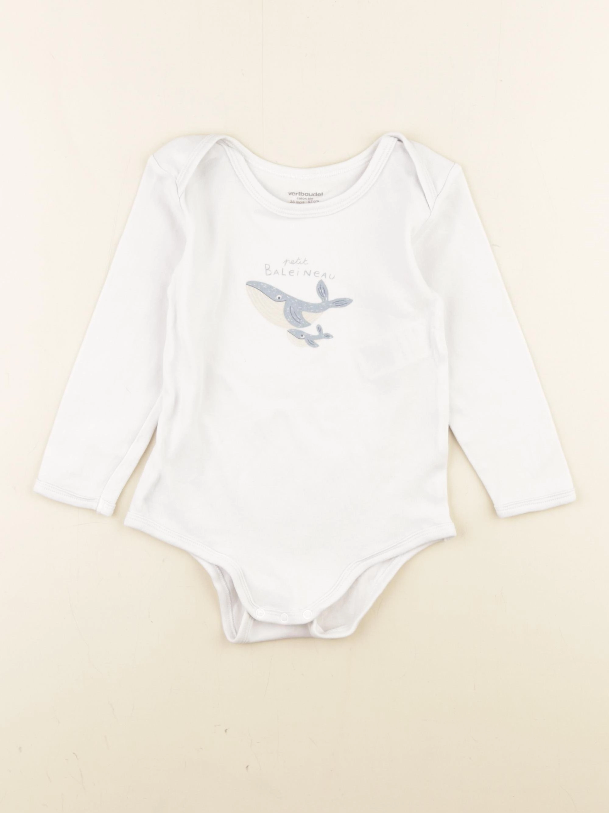 Vertbaudet - body blanc - 36 mois