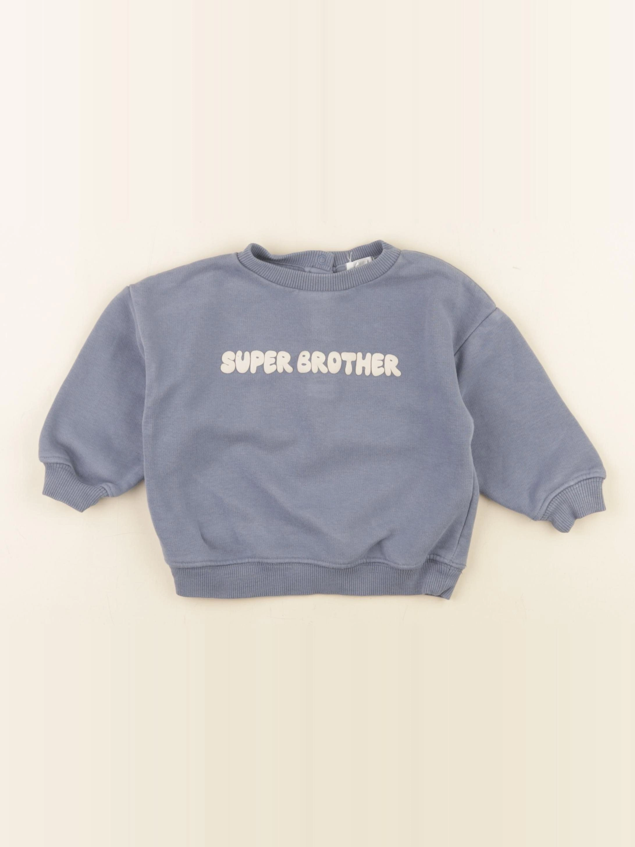 Vertbaudet - sweat bleu - 12 mois