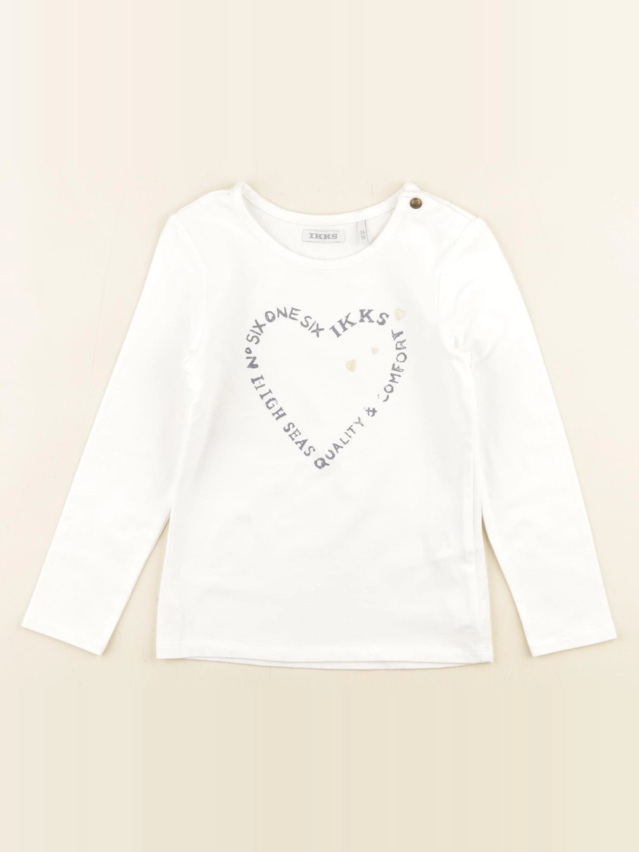 IKKS - tee-shirt blanc - 3 ans