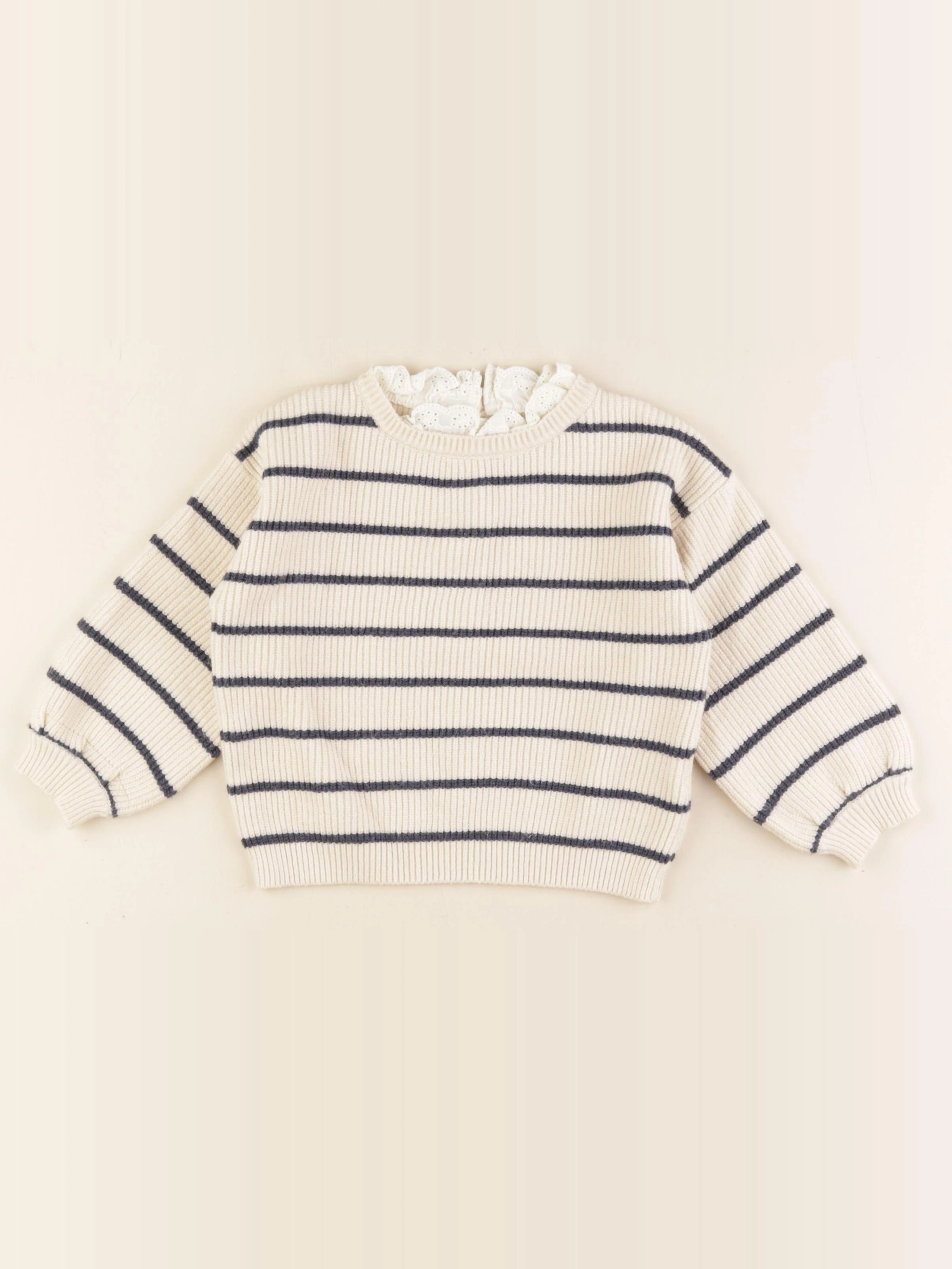 Vertbaudet - pull beige - 24 mois