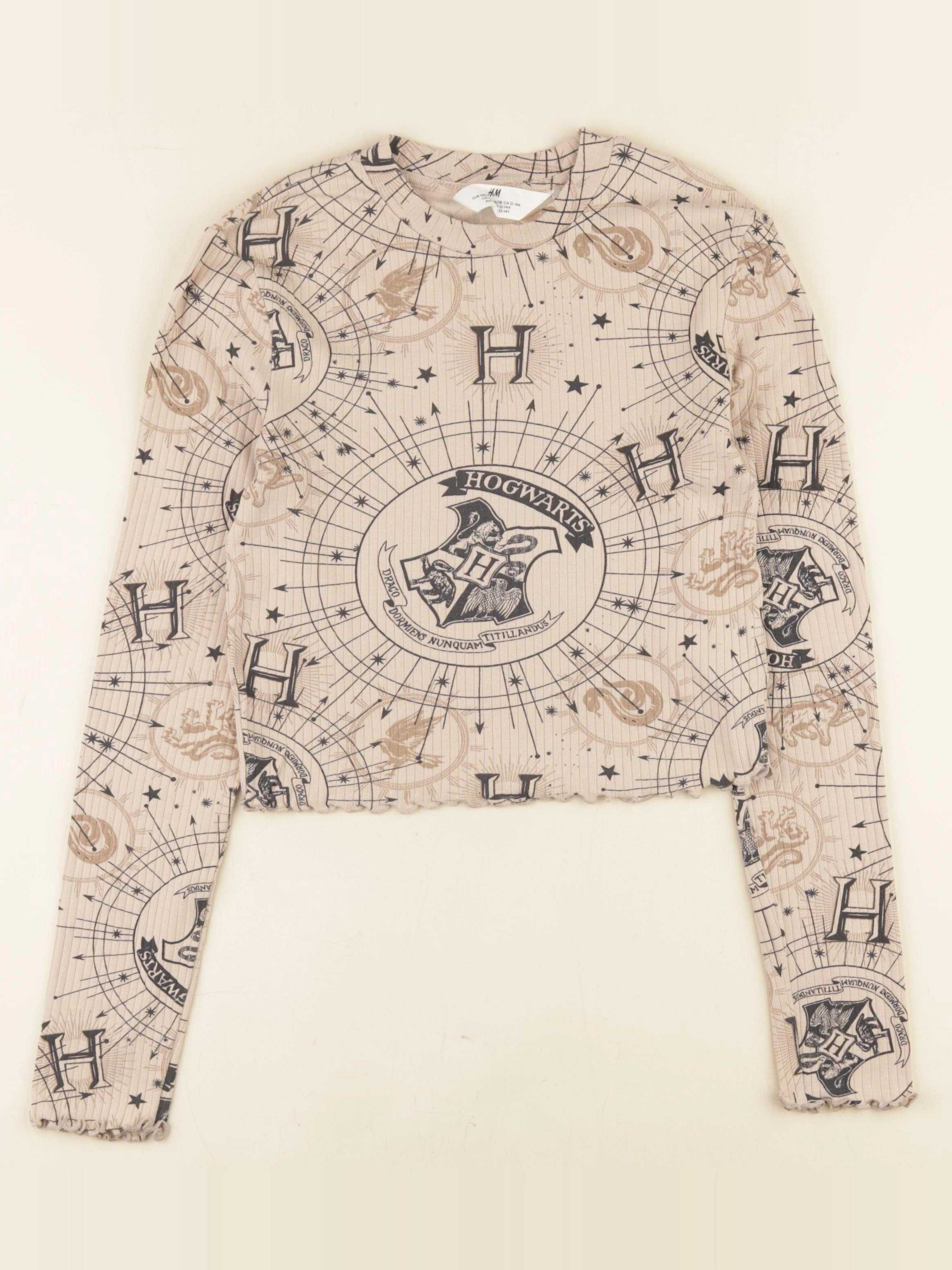 H&M - tee-shirt court  beige - 12/14 ans