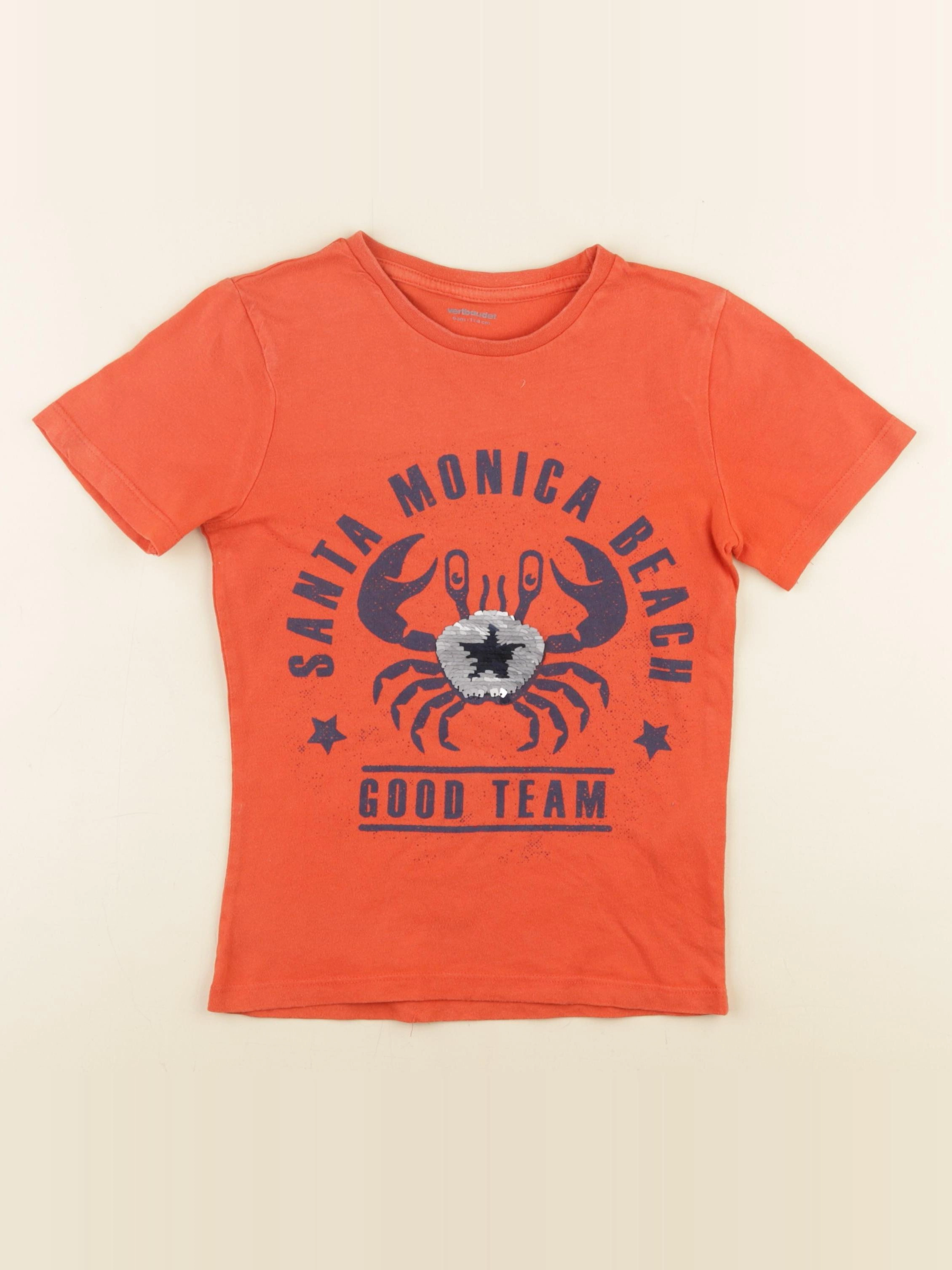 Vertbaudet - tee-shirt rouge - 6 ans