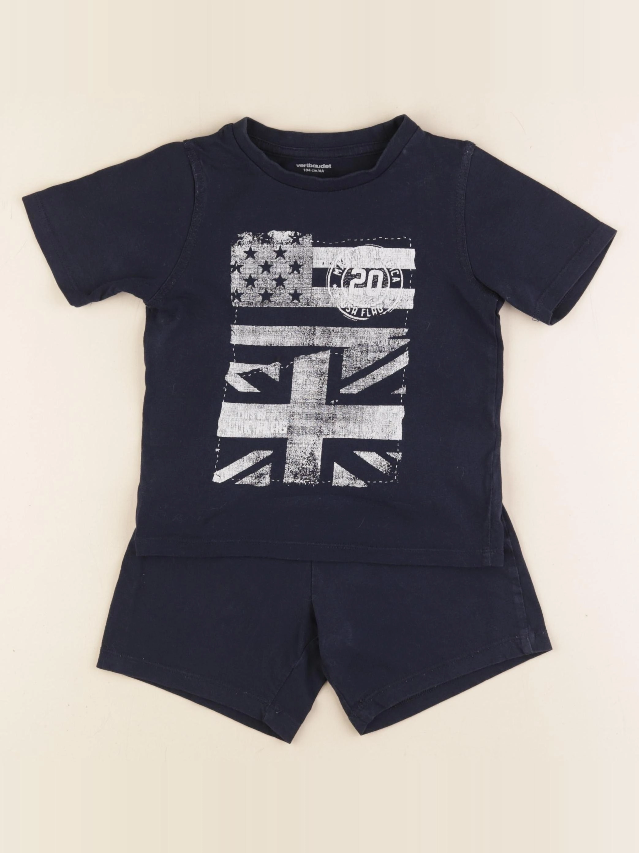 Vertbaudet - pyjama coton bleu - 4 ans