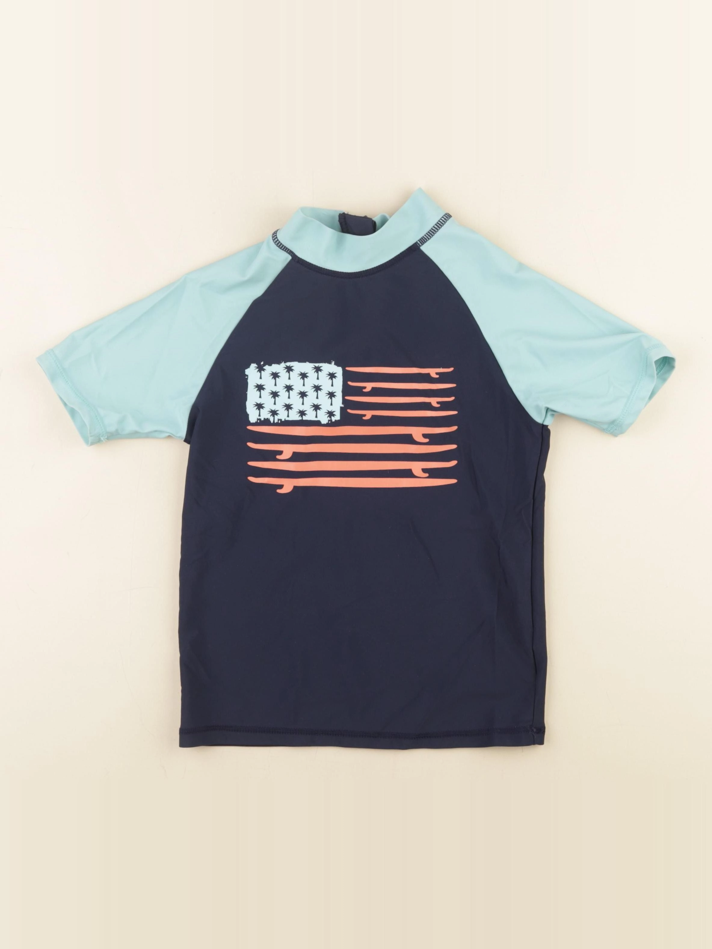 Vertbaudet - tee-shirt de bain bleu - 8 ans