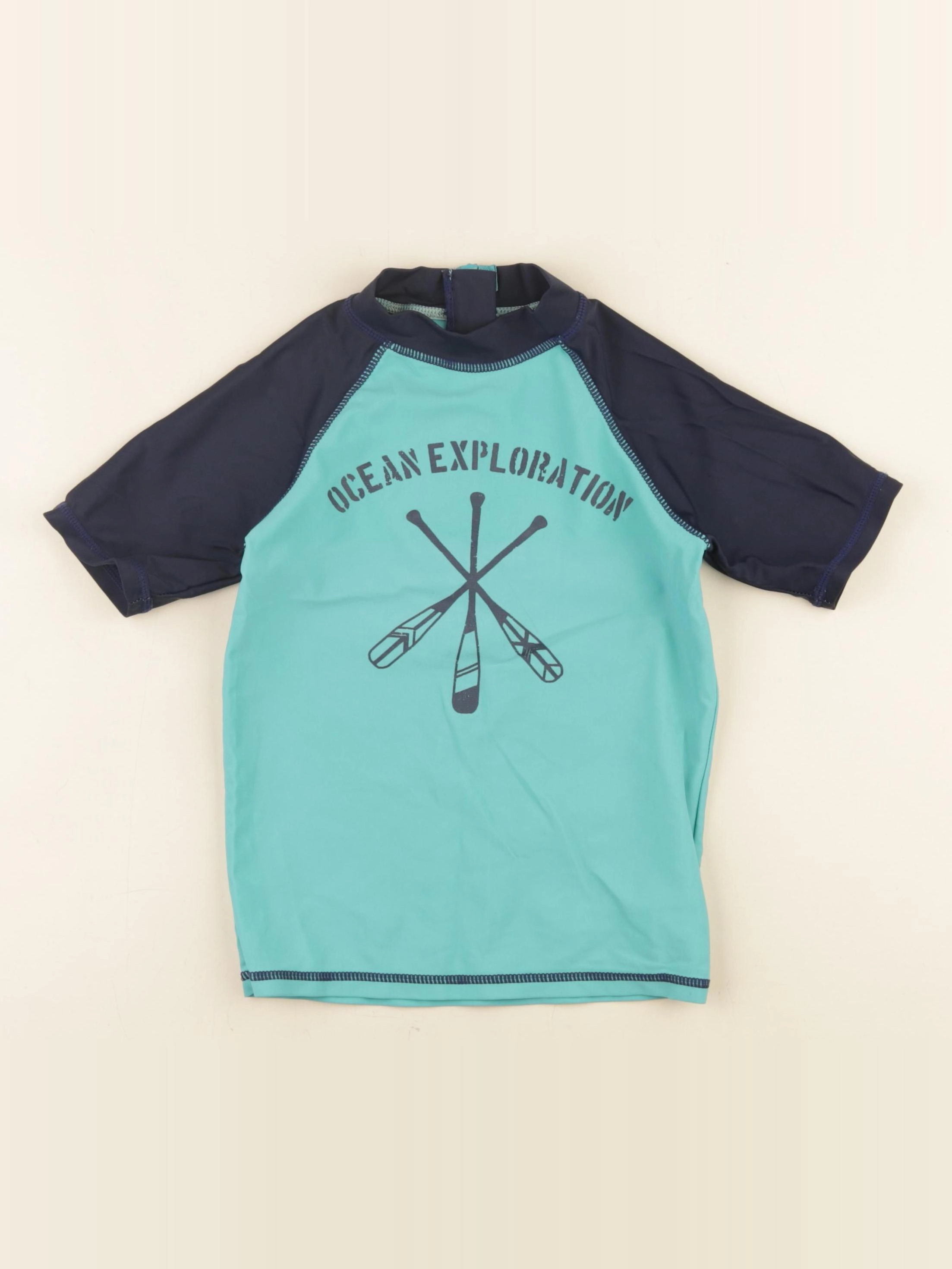 Vertbaudet - tee-shirt de bain bleu, vert - 6 ans
