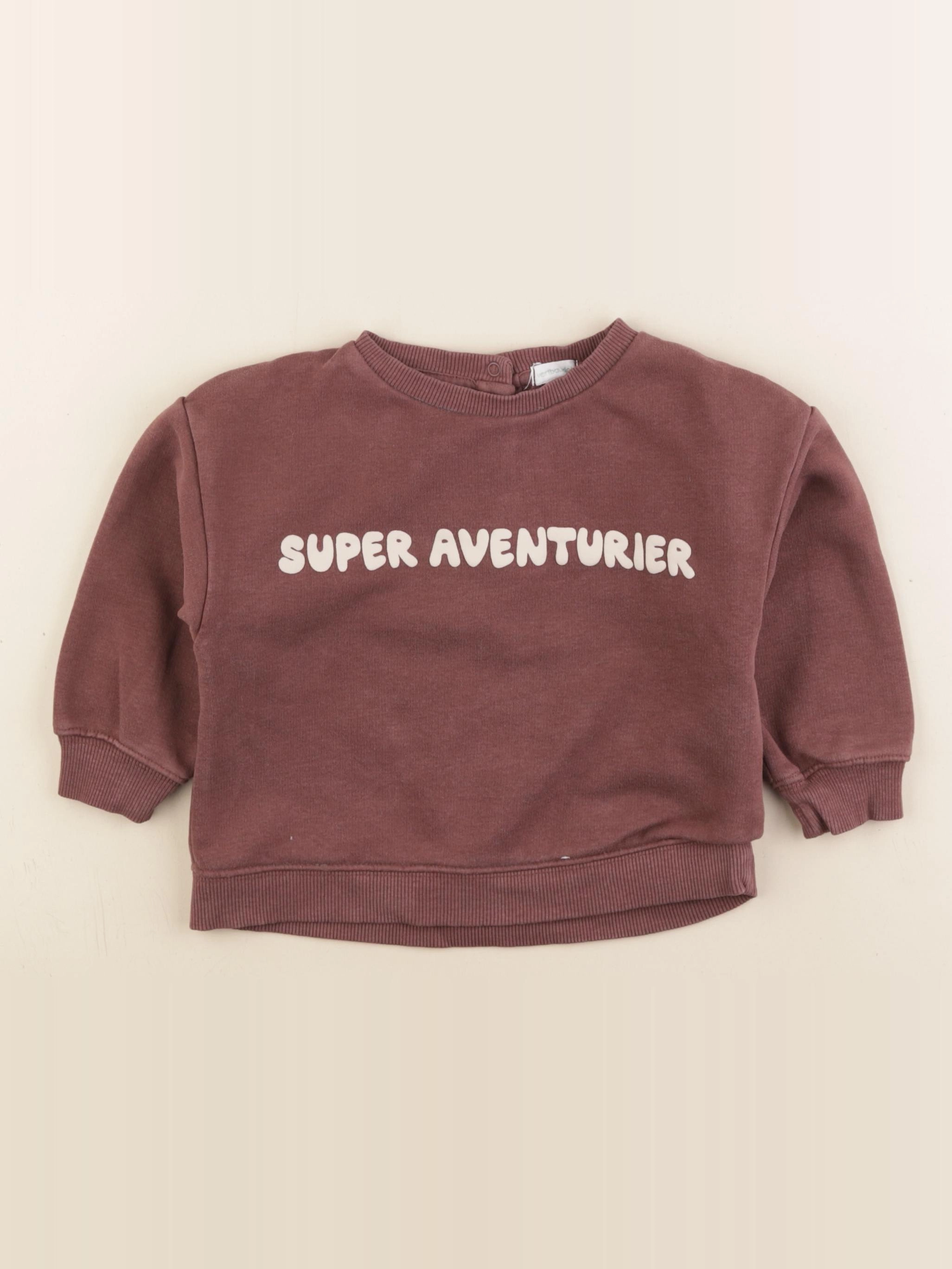 Vertbaudet - sweat marron - 2 ans