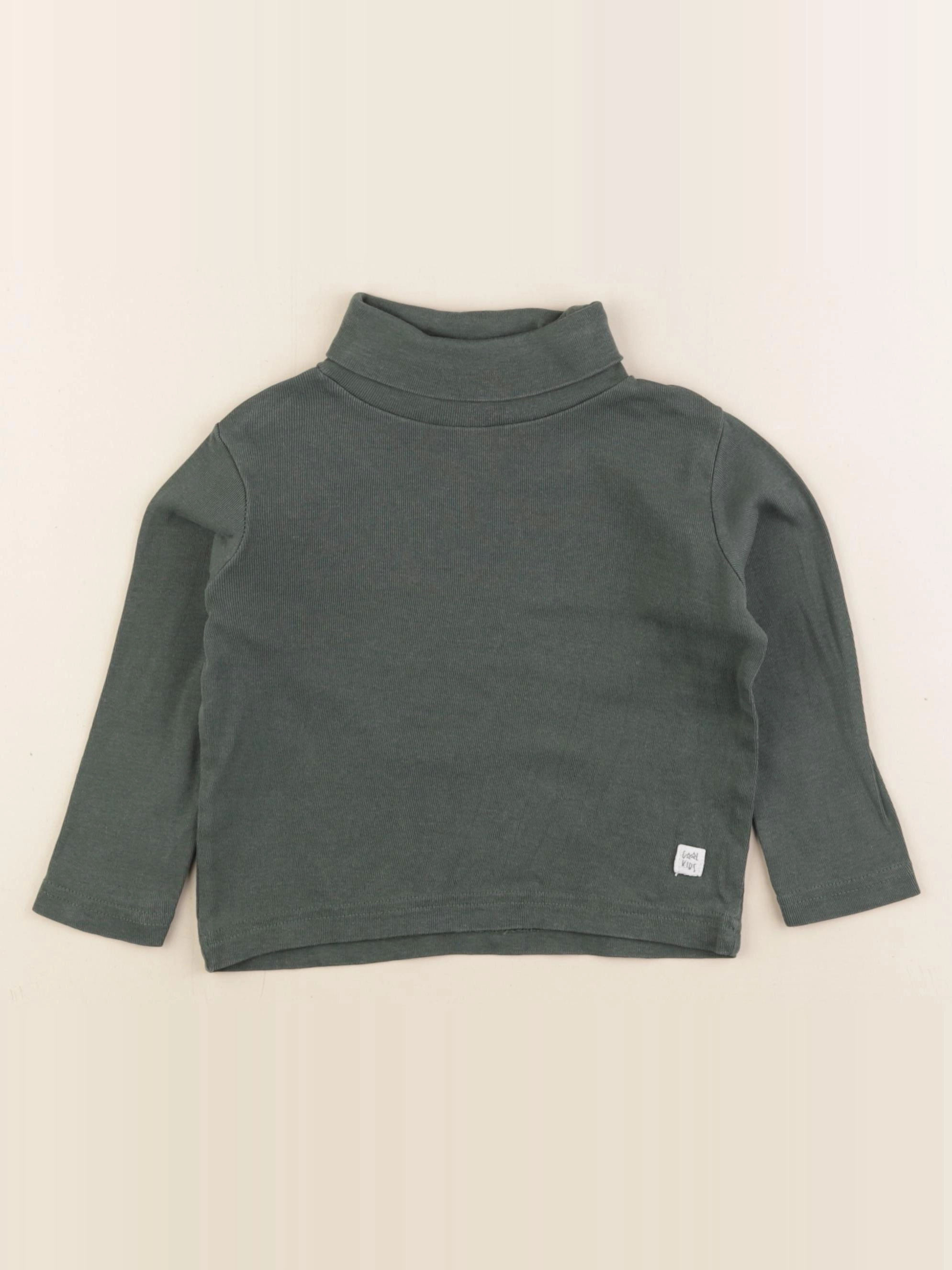 Vertbaudet - sous-pull vert - 2 ans