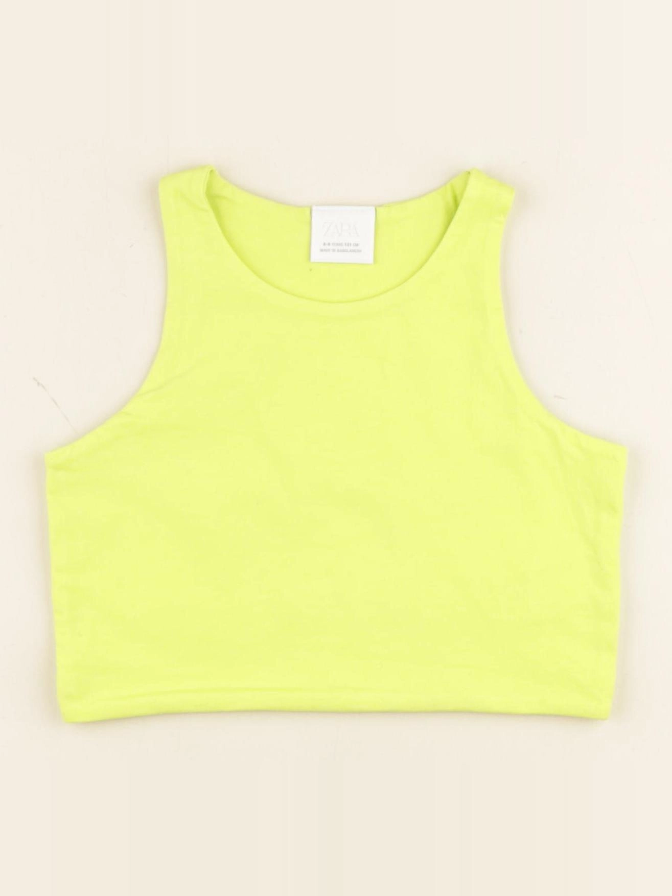Zara - débardeur jaune fluo - 8/9 ans