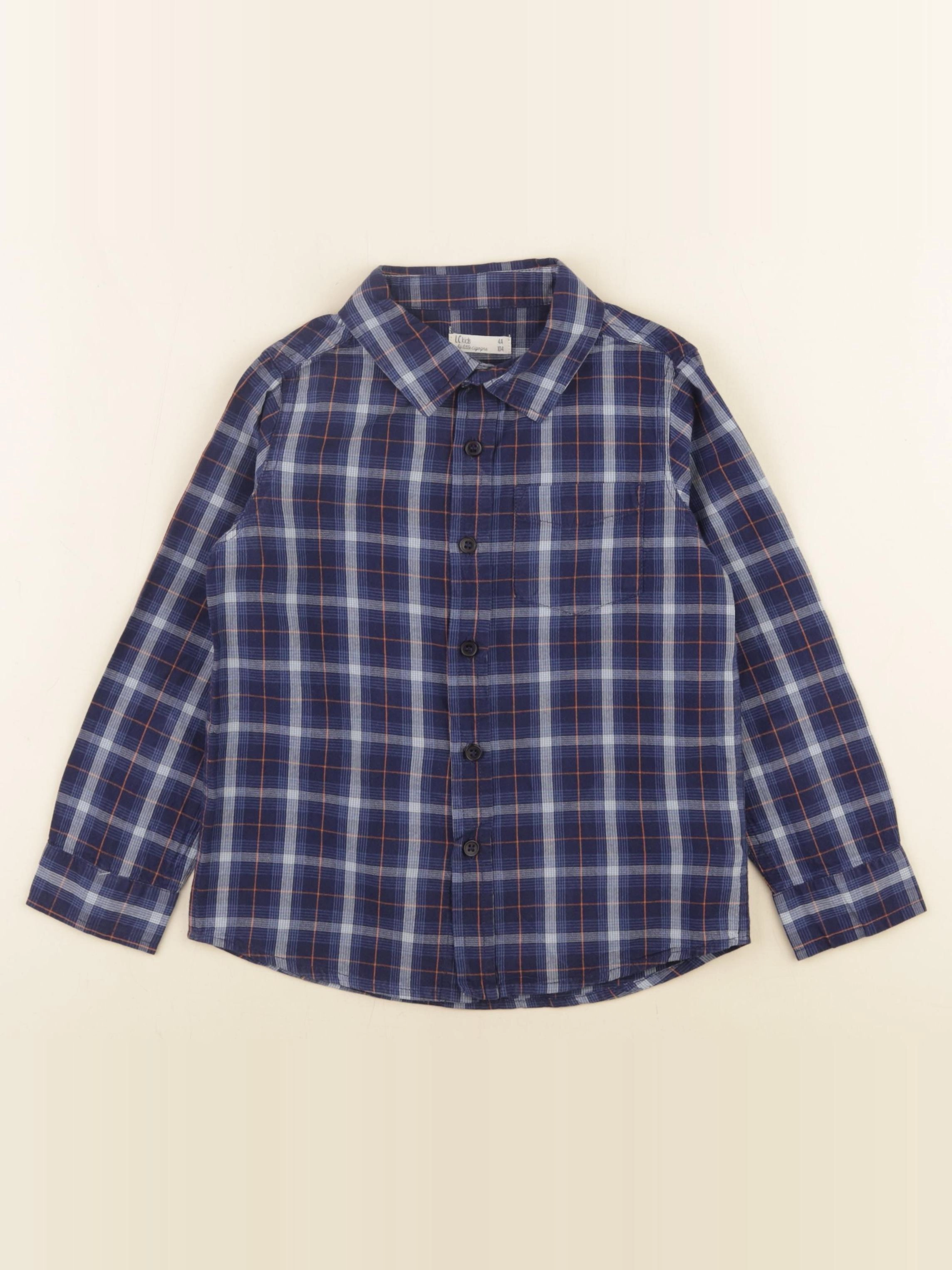 Little Cigogne - chemise bleu - 4 ans