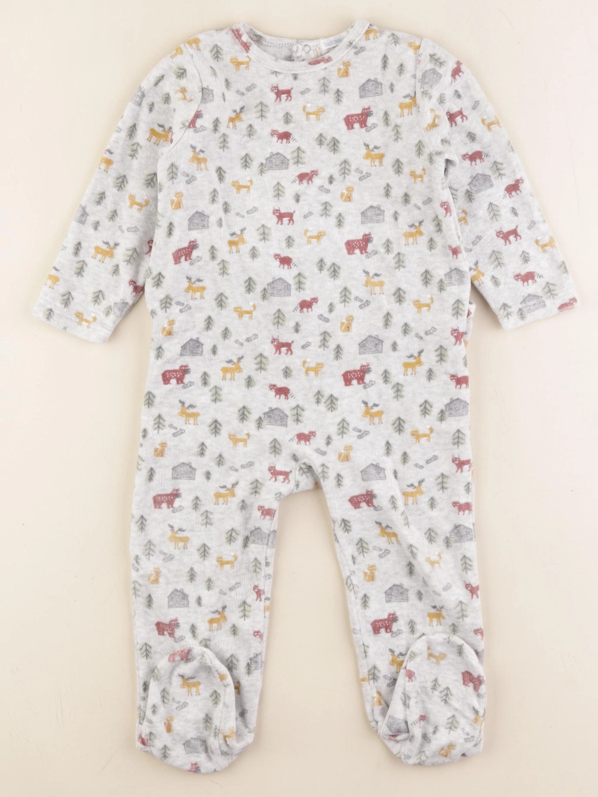 Boutchou - pyjama velours multicolore - 18 mois