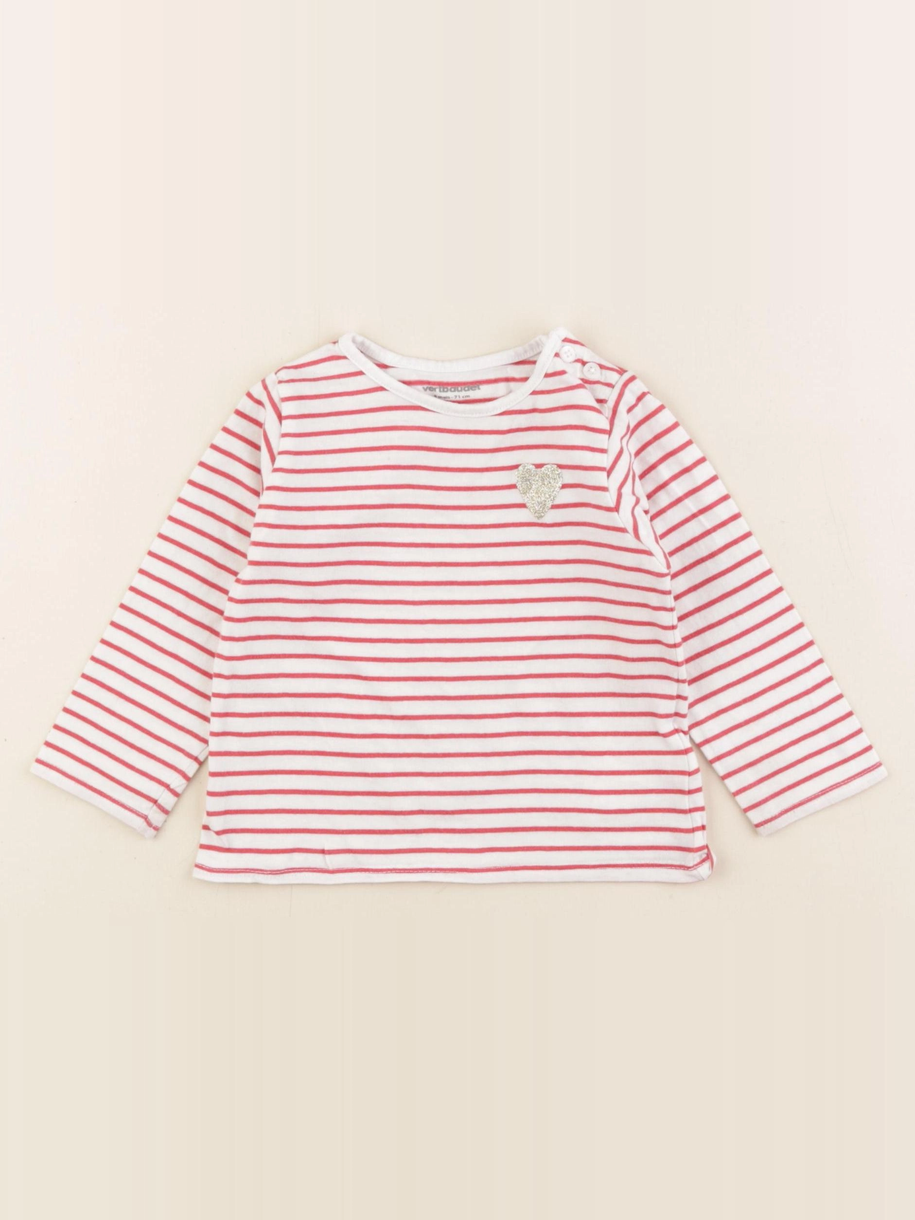 Vertbaudet - tee-shirt rose - 9 mois