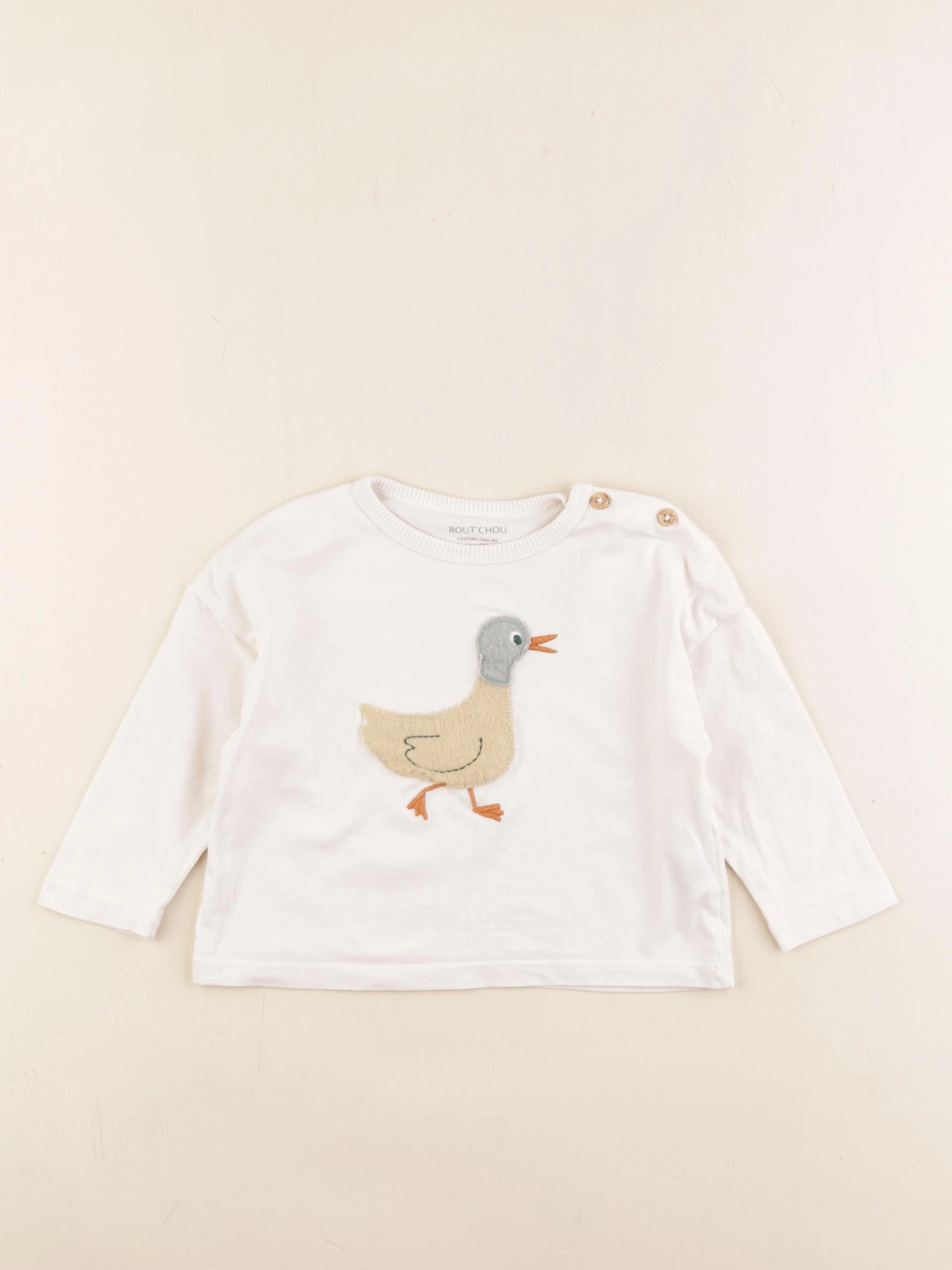 Boutchou - tee-shirt blanc - 12 mois