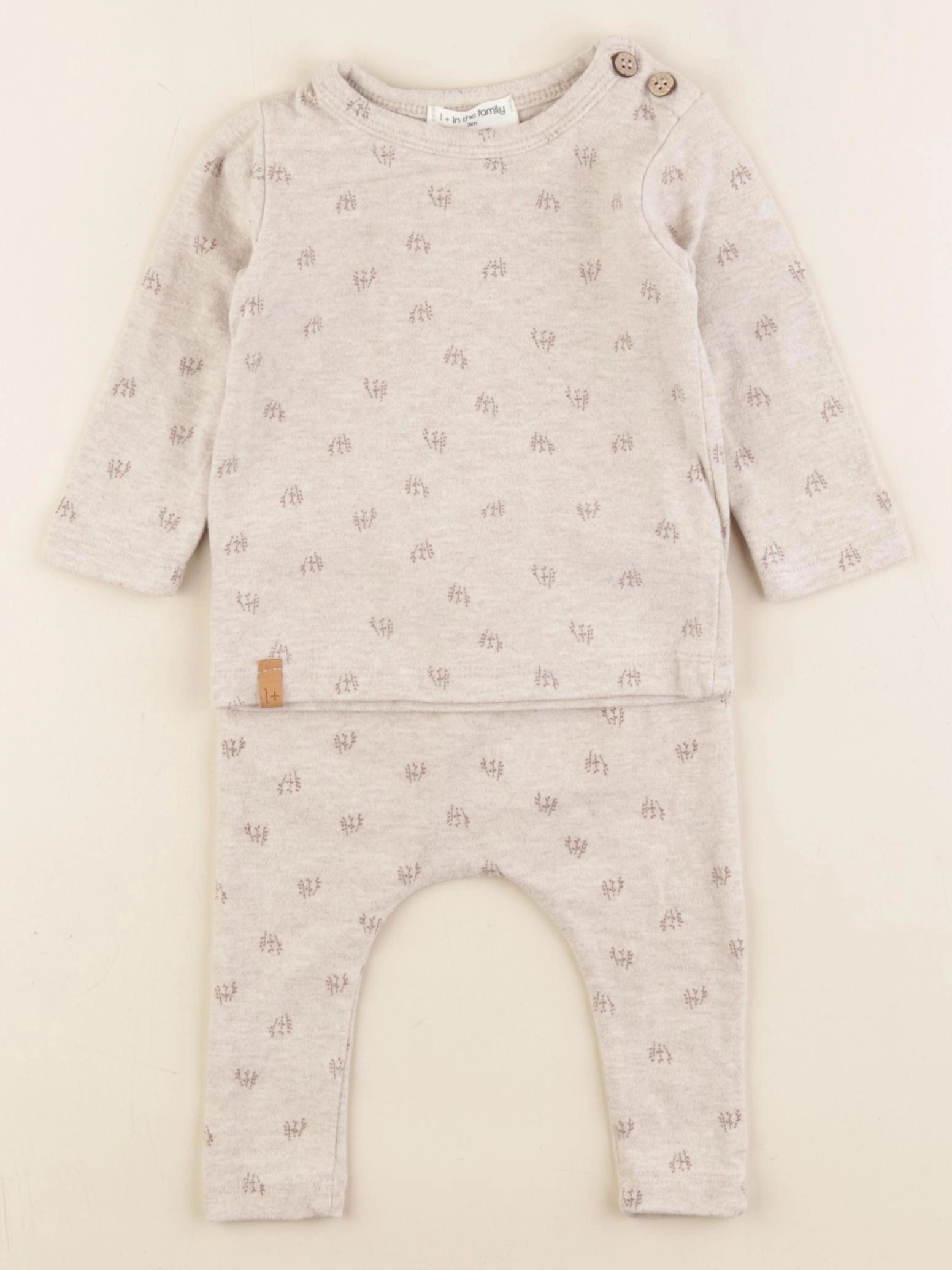 1+ In the family - ensemble marron - 3 mois