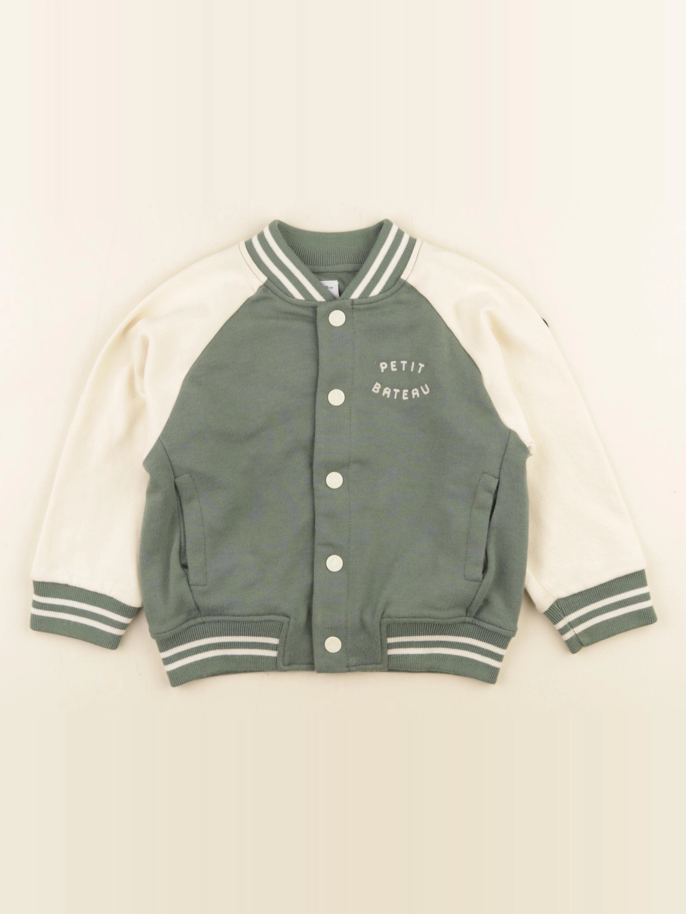 Petit Bateau - veste blanc, vert - 3 ans